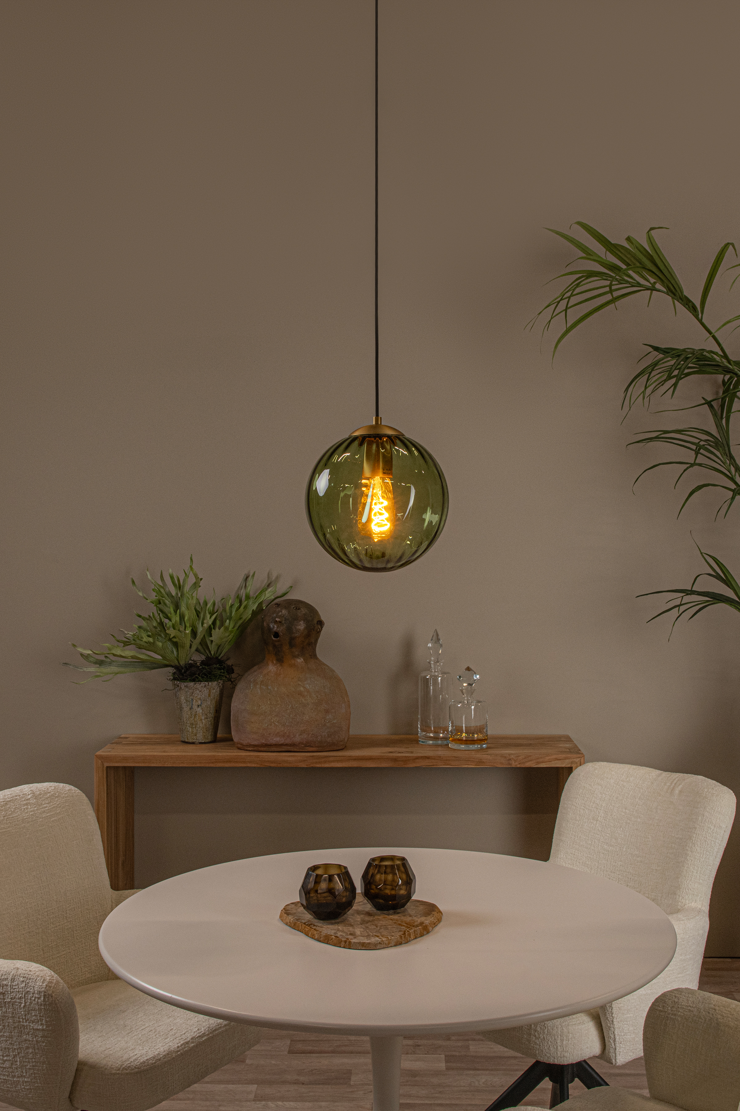 Pendant light Monsaraz Type A Aluminum / Opal glass