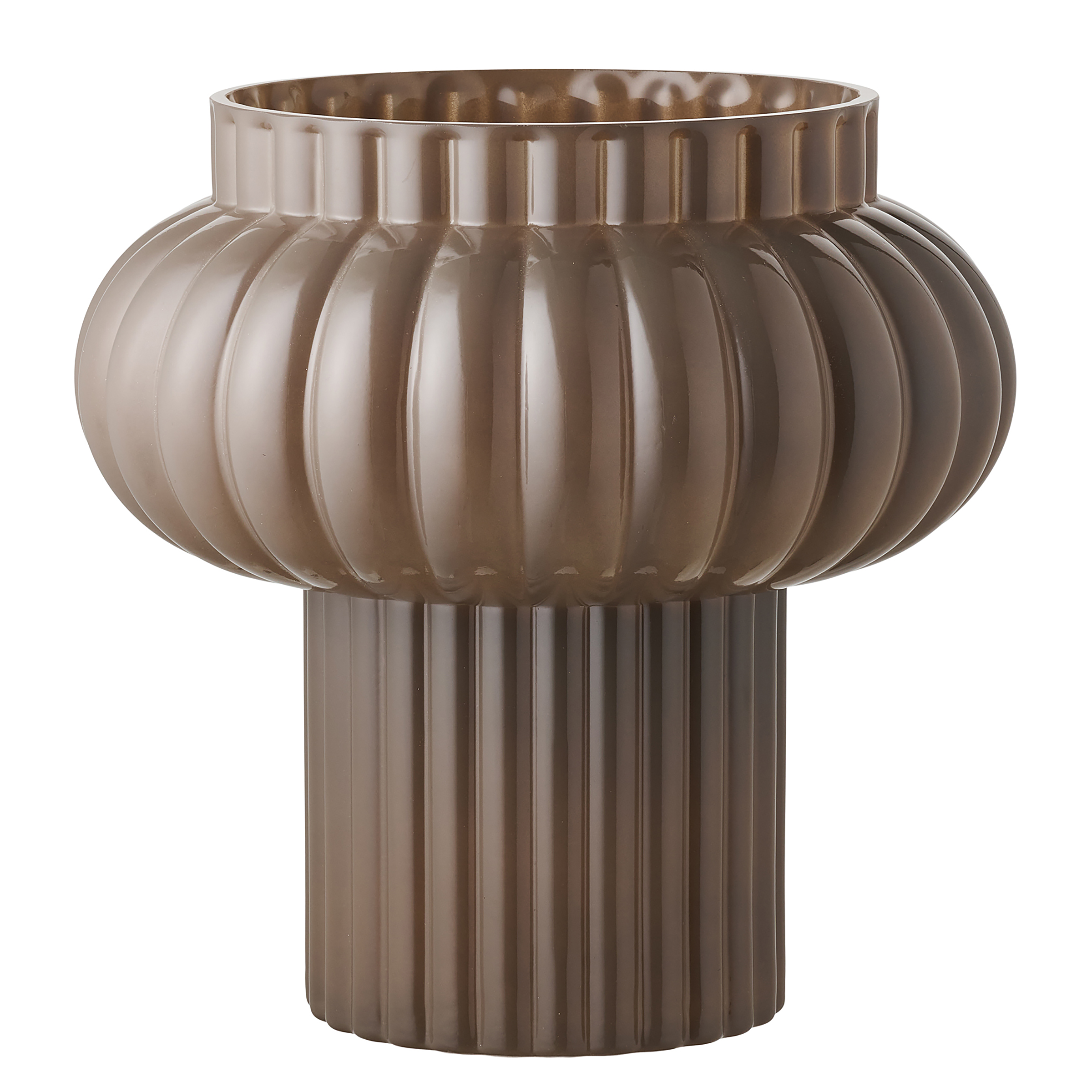 Vase Hesso Glas Braun