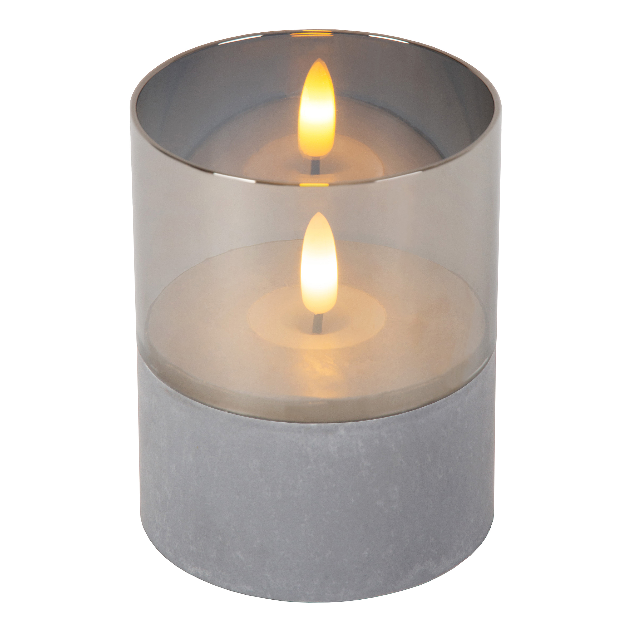 LED-Tischleuchte Velas Opalglas Grau