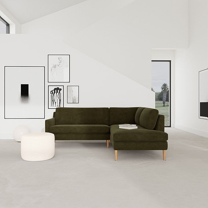 Astha Ecksofa Rechts Moss Olive