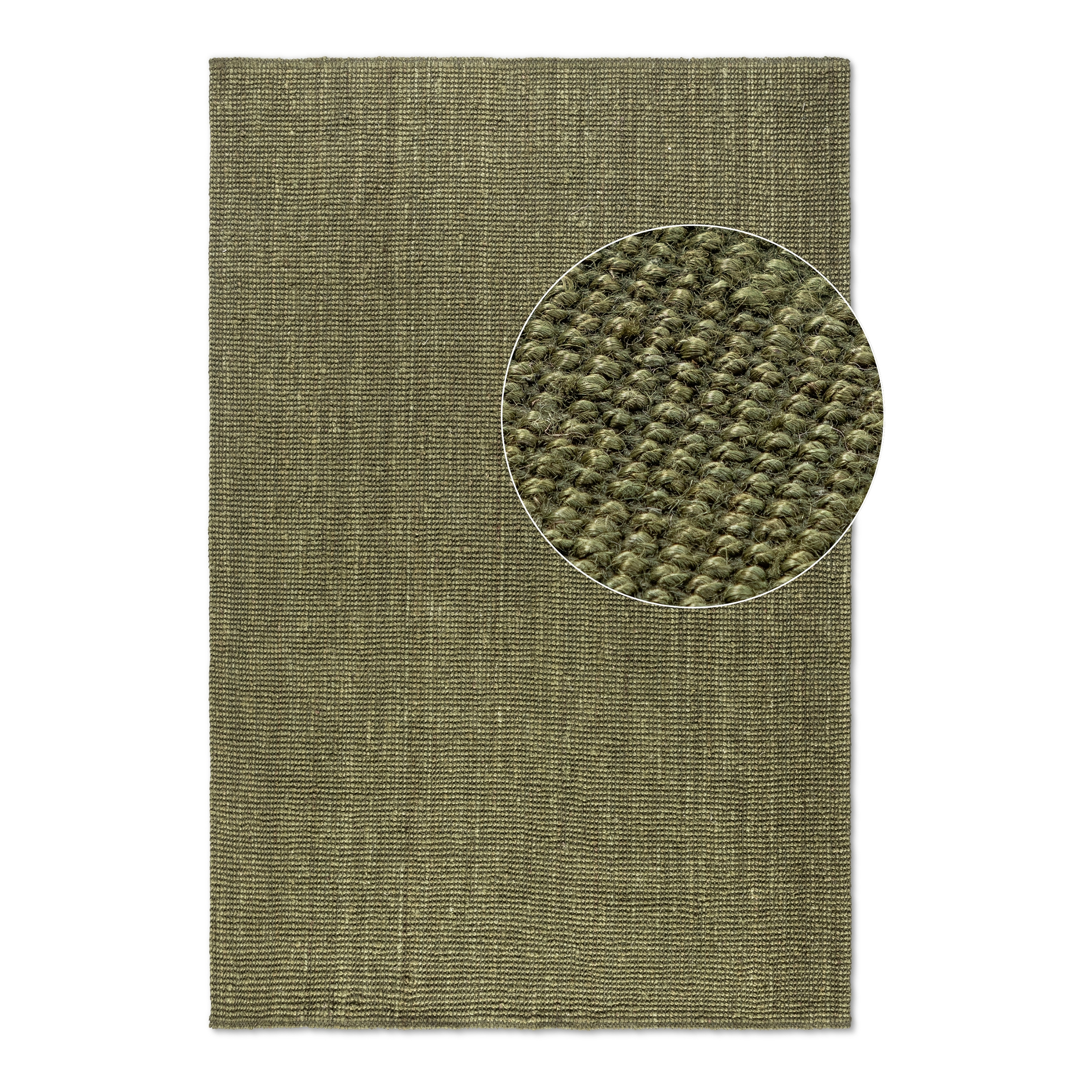 Juteteppich Jaipur Grün 80 x 150 cm