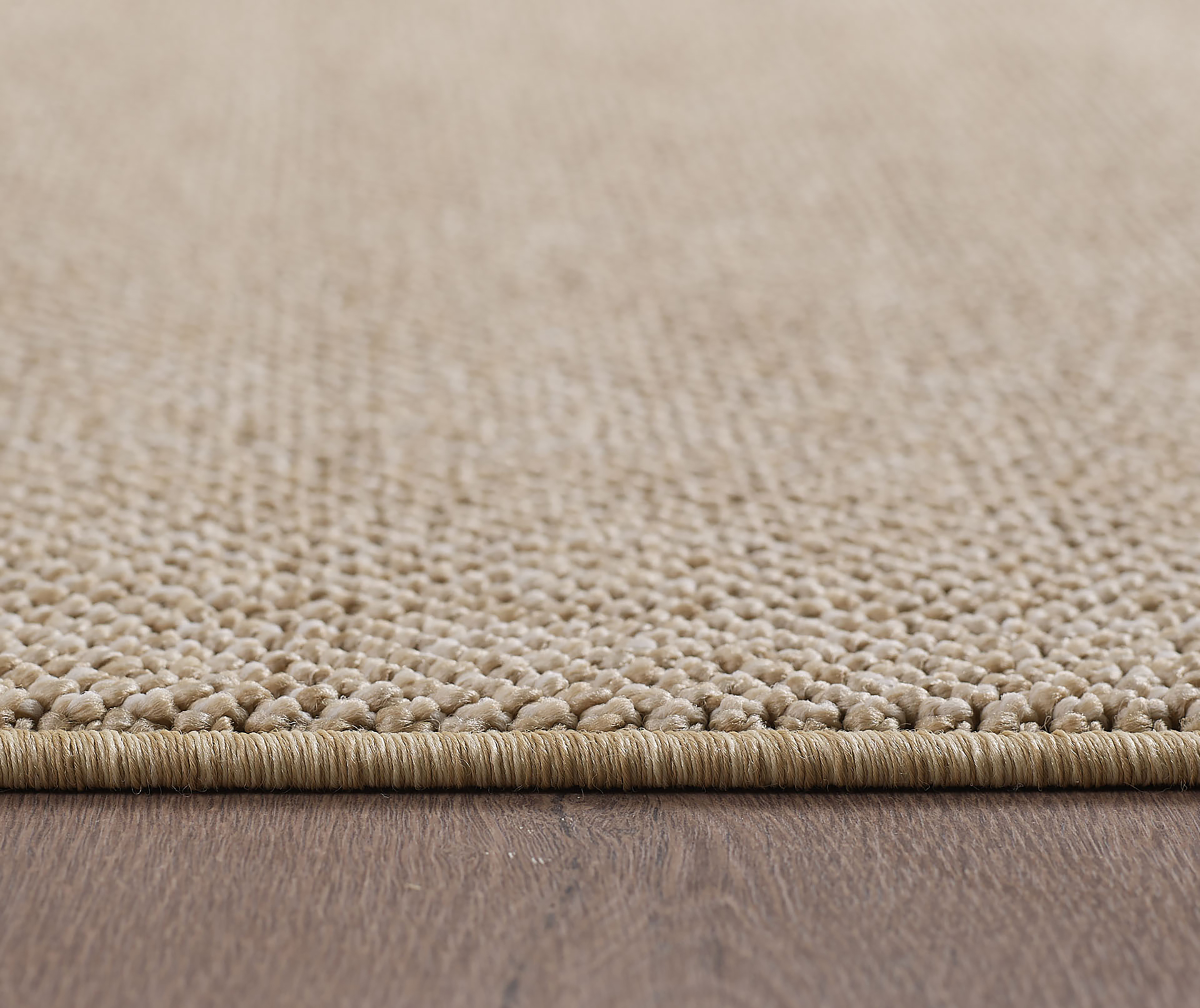 Kurzflorteppich Loom 4300 Mischgewebe Beige 80 x 150 cm