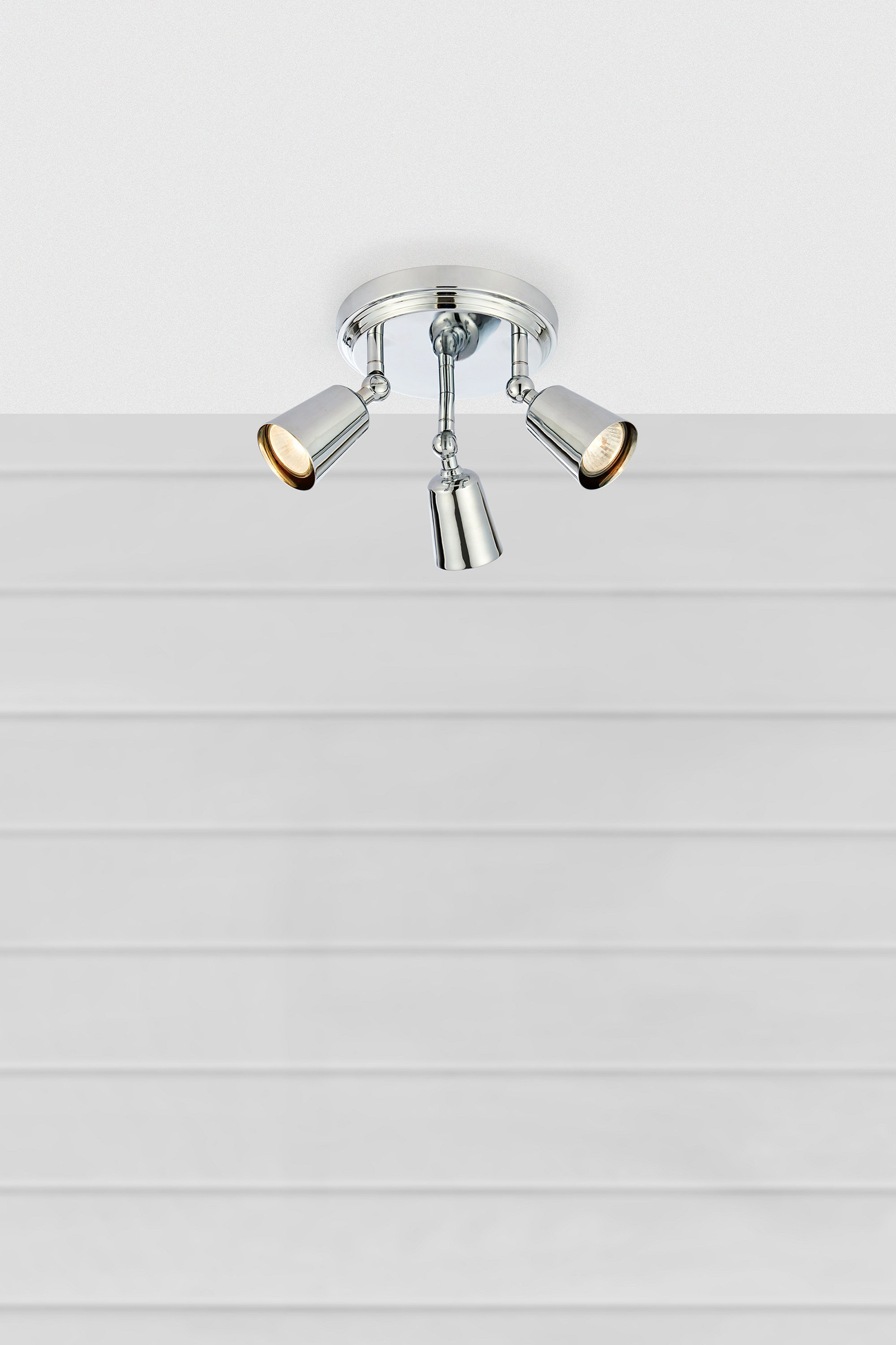 Deckenleuchte Tiny Eisen 3-flammig Silber