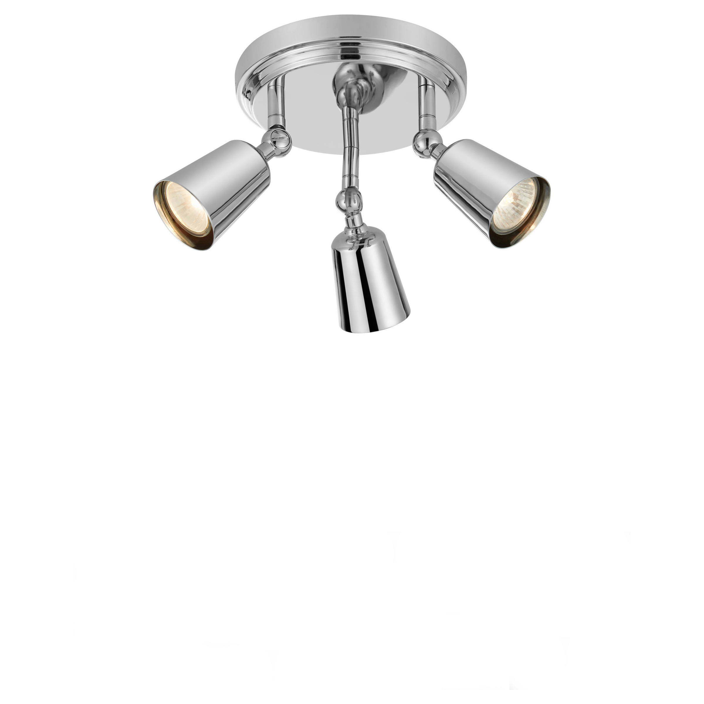 Deckenleuchte Tiny Eisen 3-flammig Silber
