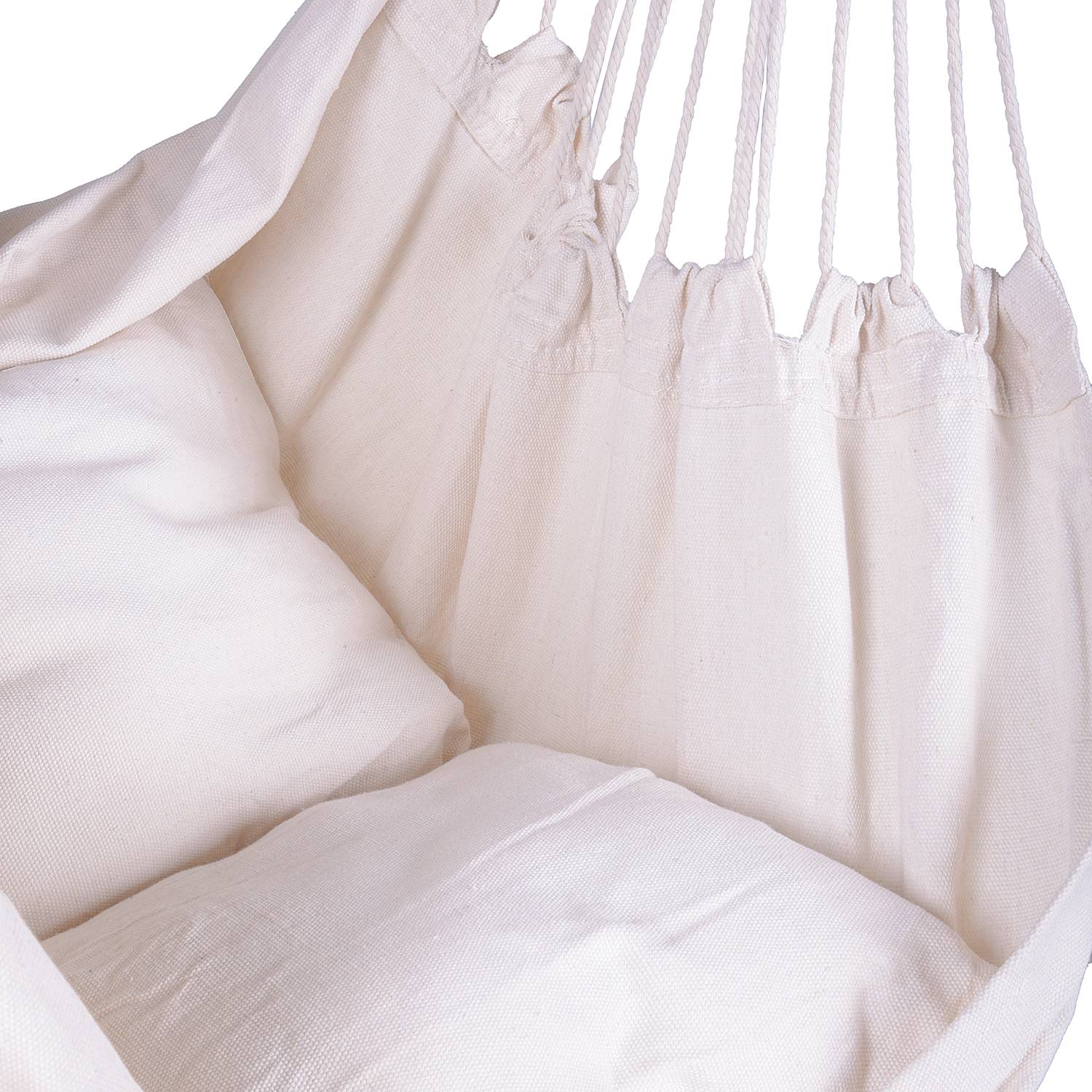 Hängessessel Tobago Baumwollstoff / Pappel massiv Beige