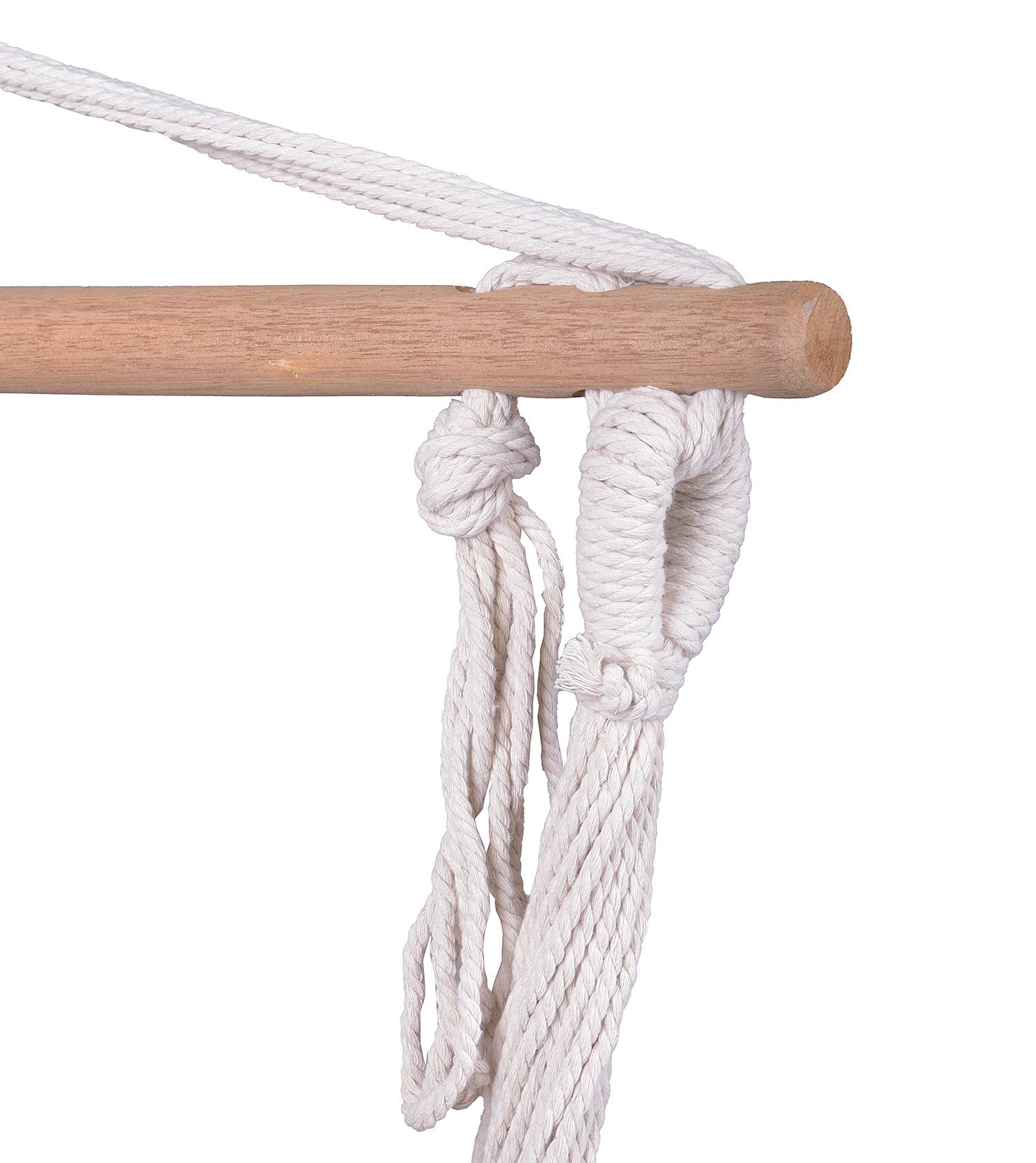 Hängessessel Tobago Baumwollstoff / Pappel massiv Beige
