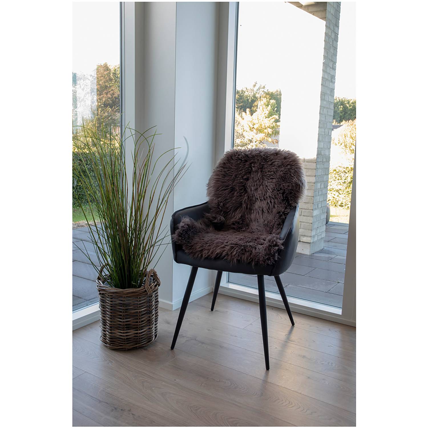 Fellteppich Lambskin Lammfell Braun