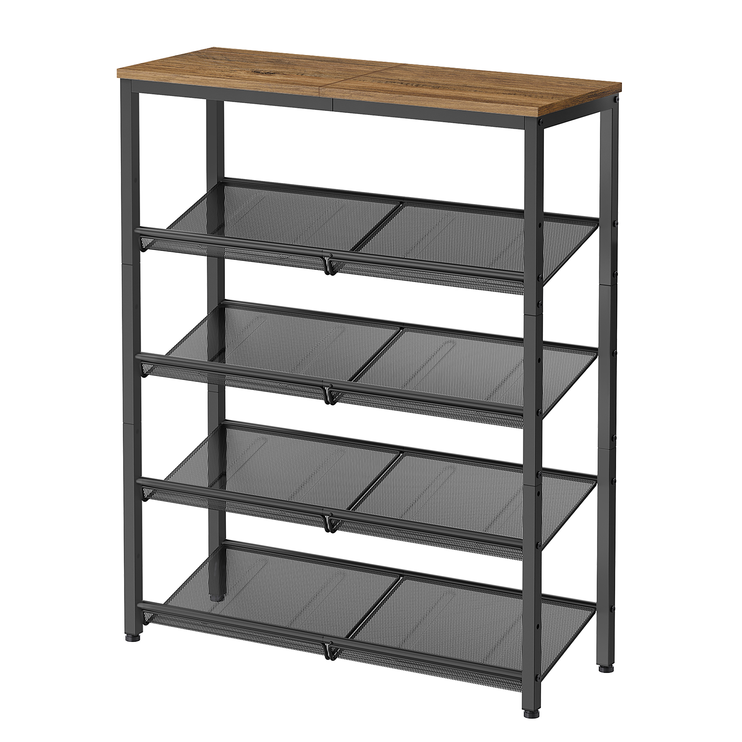 Schuhregal Bettyhill Altholz Dekor / Schwarz