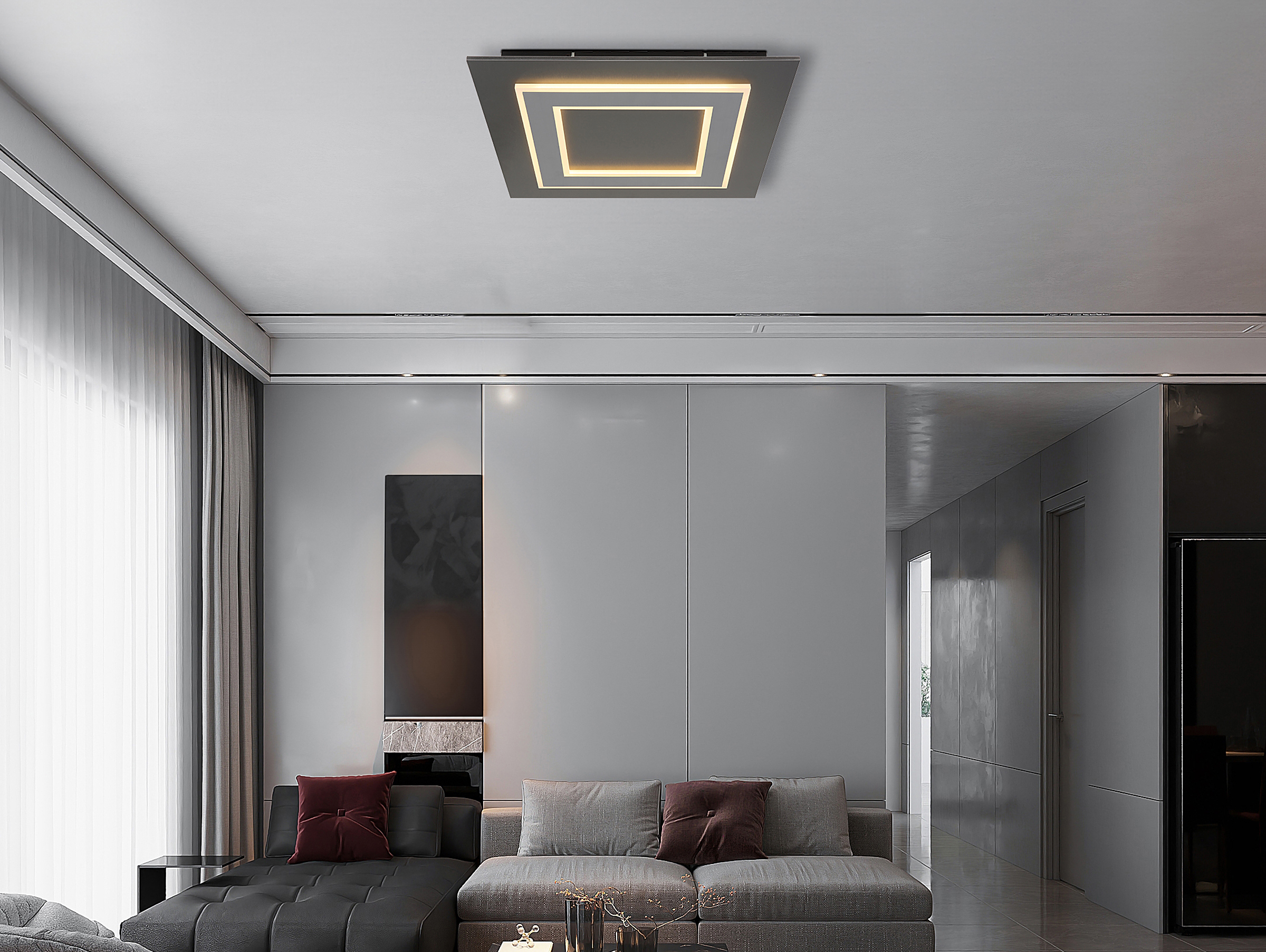 LED-Deckenleuchte Jayden Typ C Acrylglas / Eisen