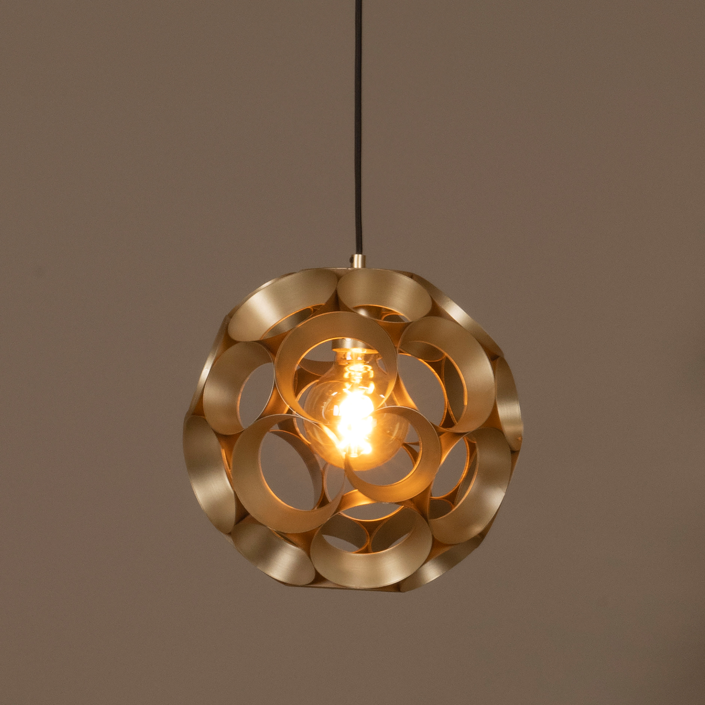 Pendelleuchte Hannelore Eisen Gold Durchmesser: 30 cm