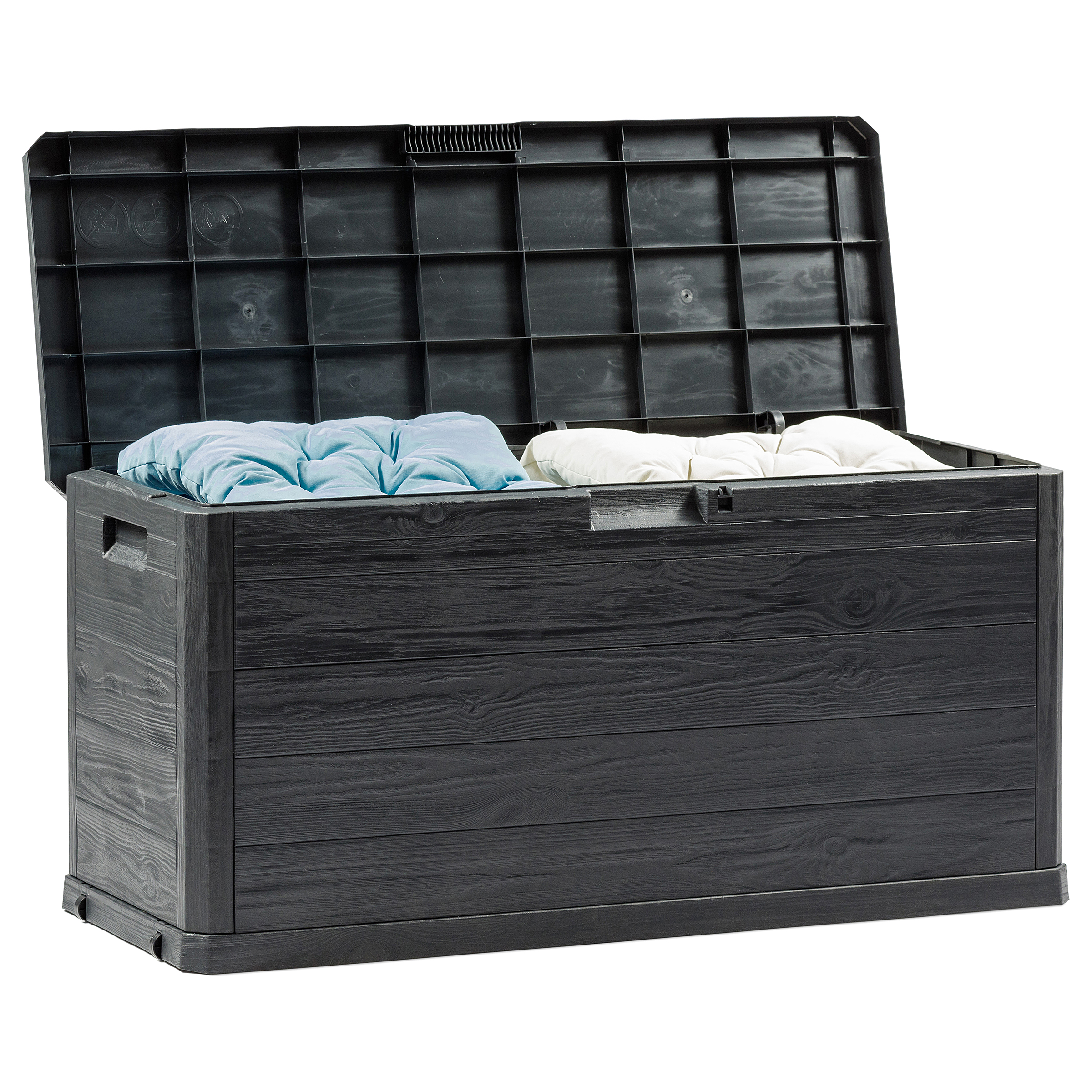 Gartenbox Woody's Multibox Schwarz 117 x 45 cm