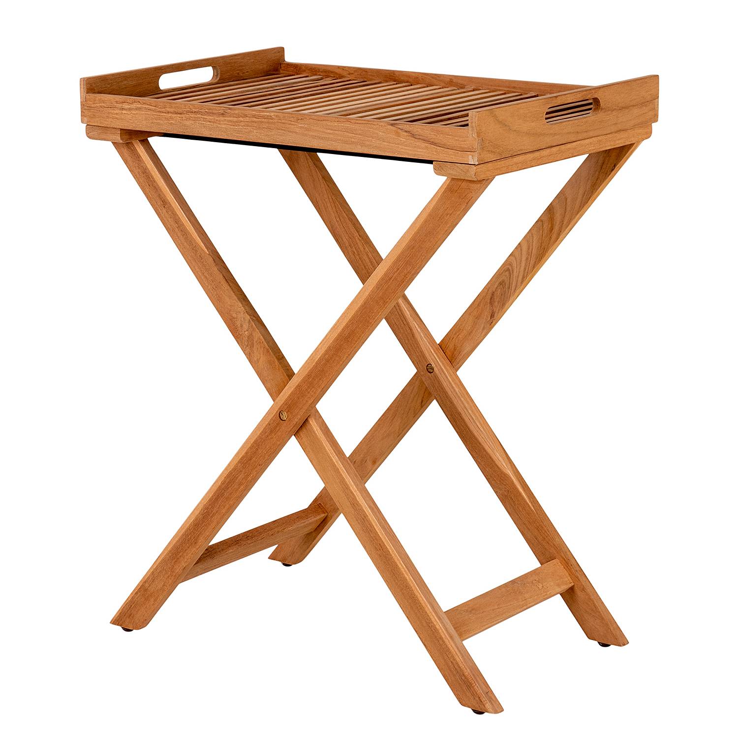 Massiver Tabletttisch Lhegri Teak