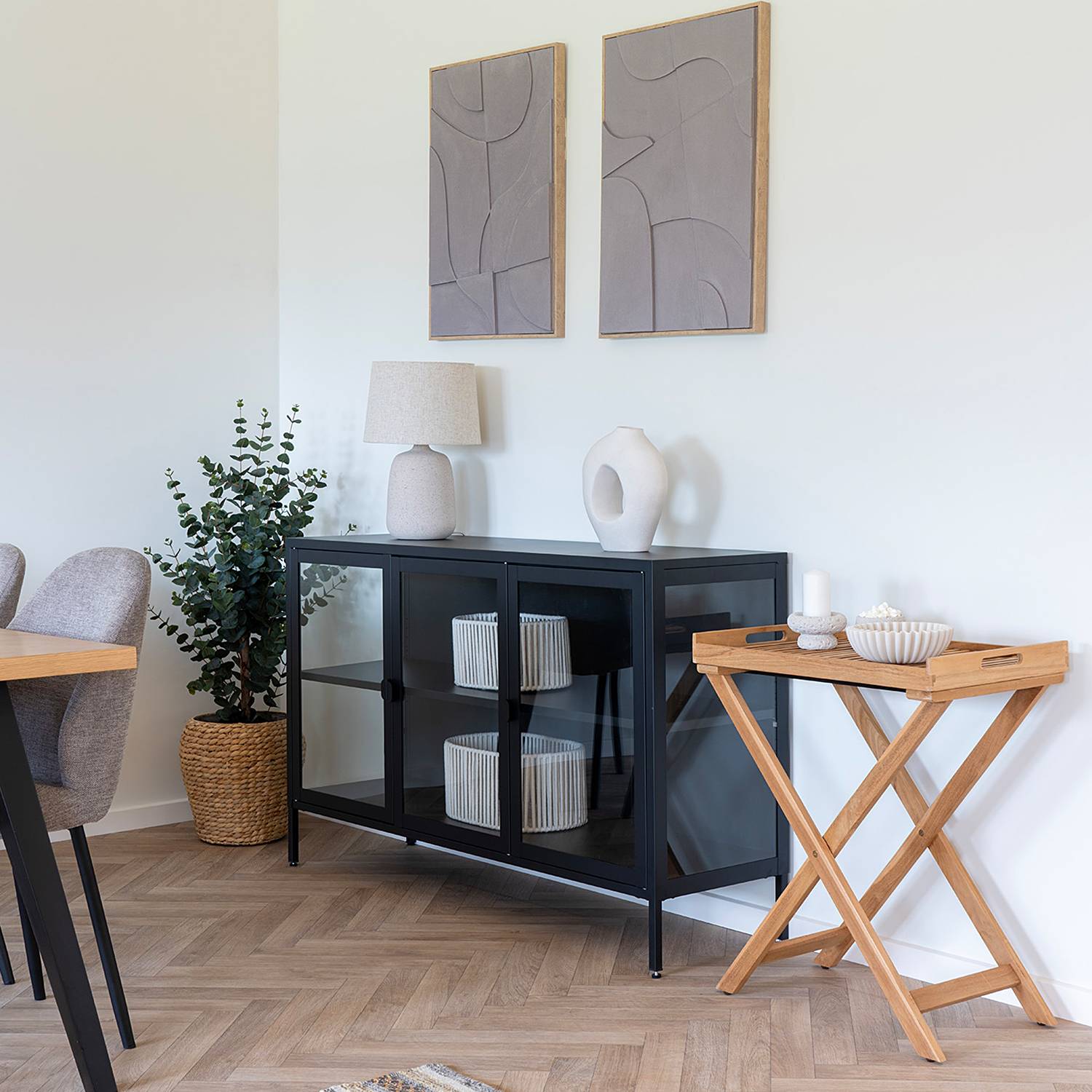 Massiver Tabletttisch Lhegri Teak