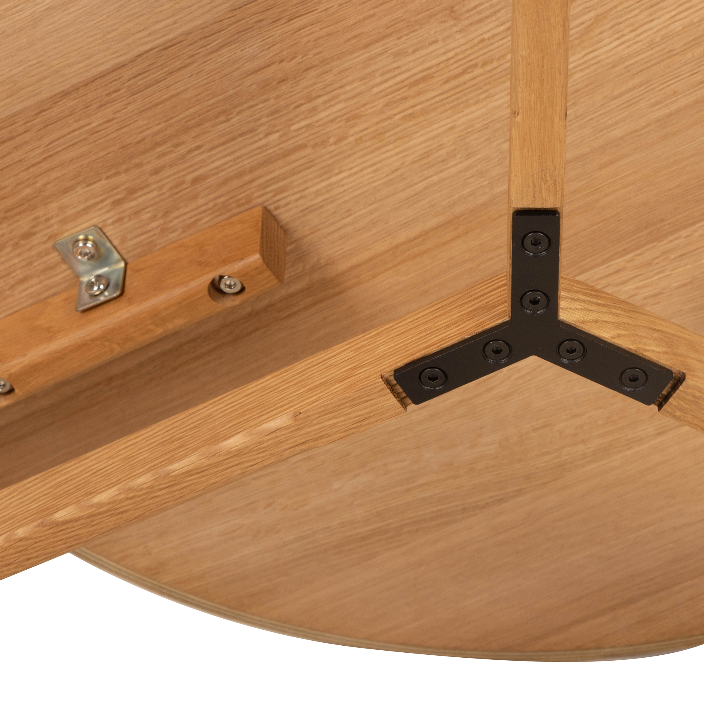 Couchtisch Klawock Echtholzfurnier Eiche Durchmesser: 74 cm