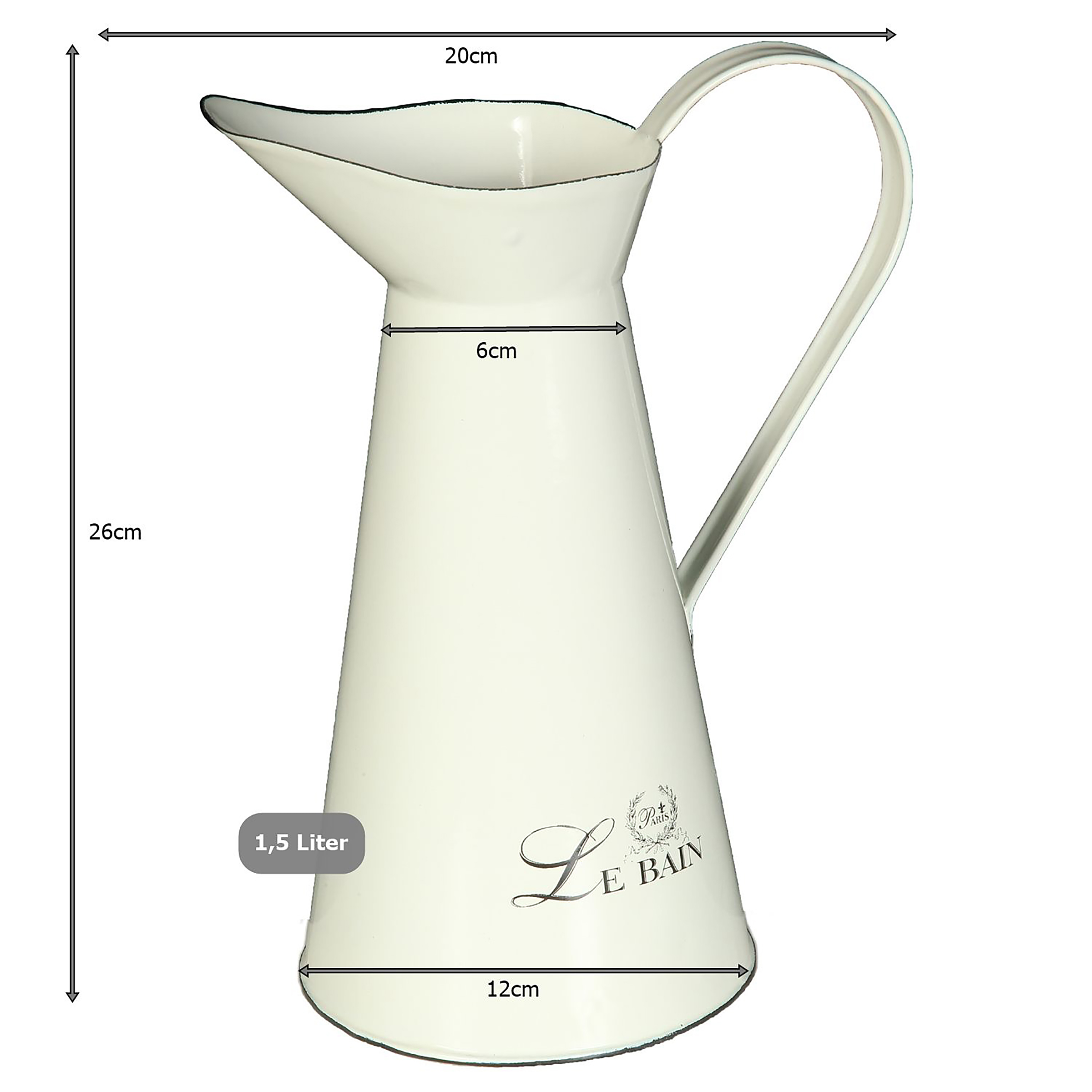 Krug Le Bain Emaille Creme