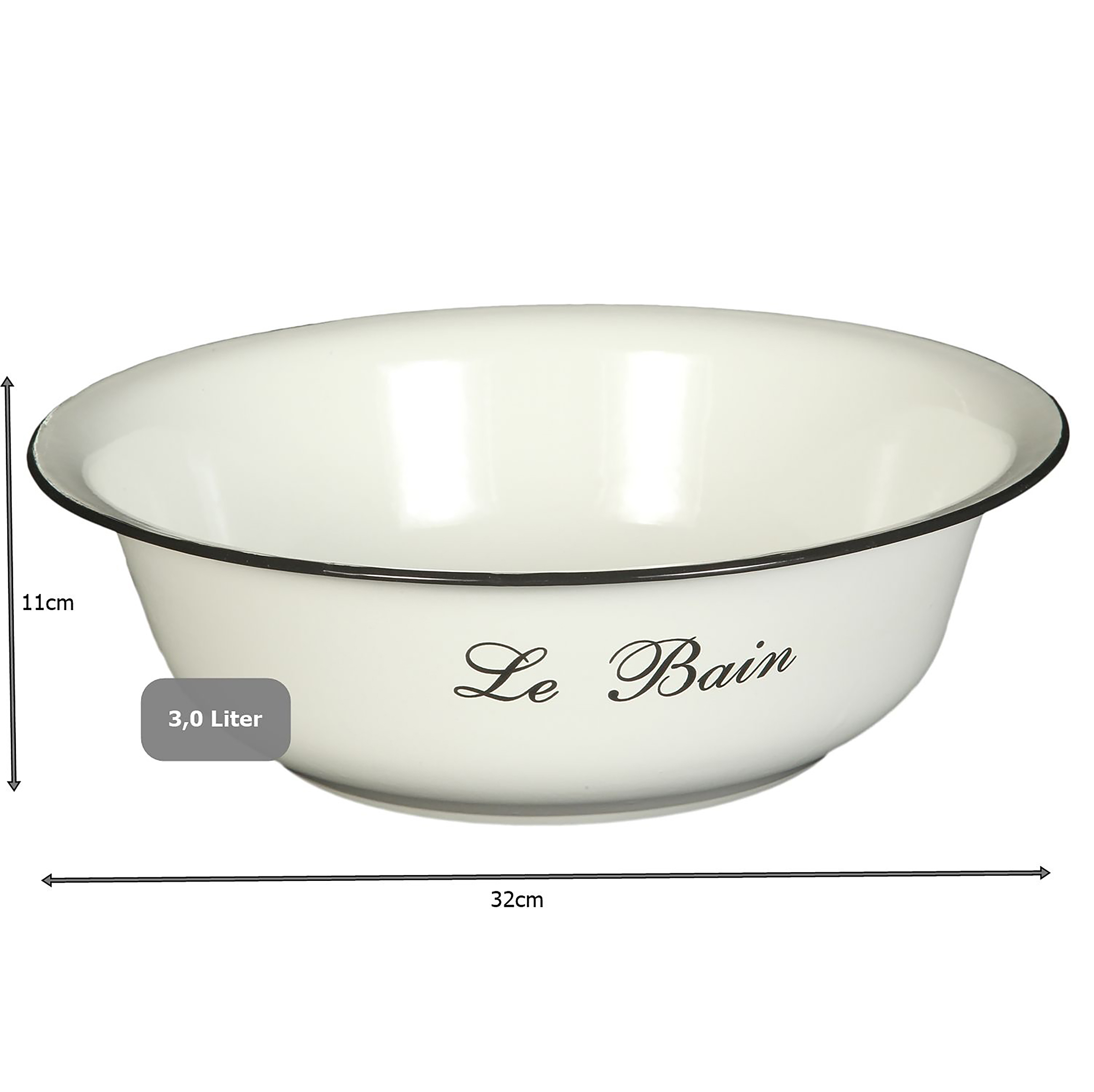 Waschschüssel Le Bain Emaille Creme