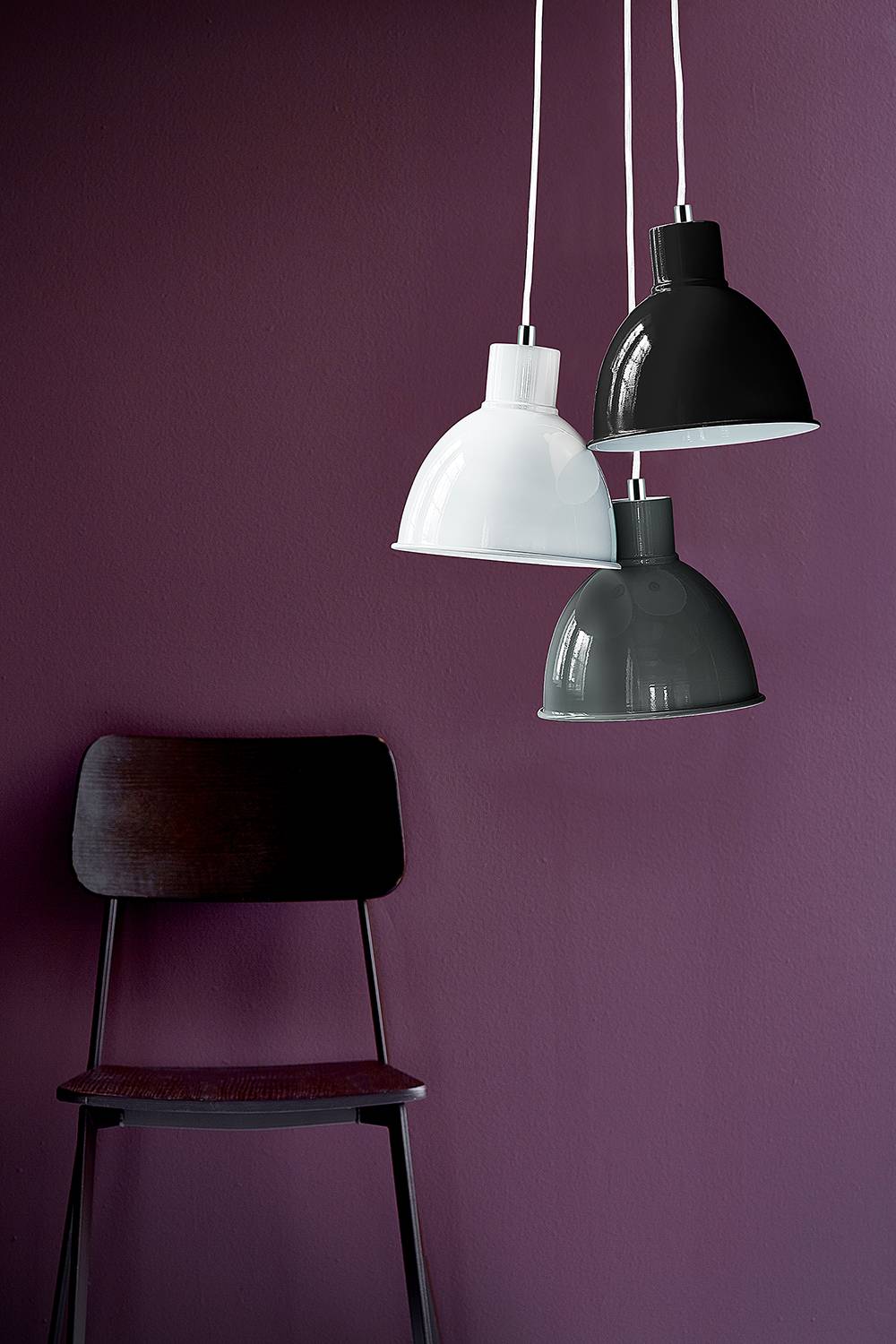 Pendelleuchte Pop Aluminium 1-flammig Schwarz