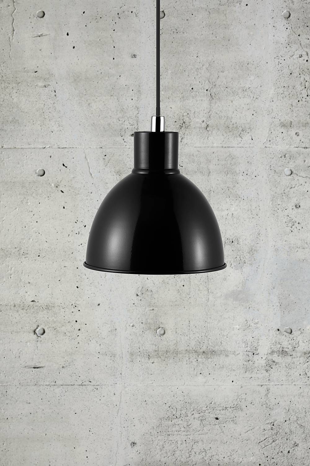 Pendelleuchte Pop Aluminium 1-flammig Schwarz