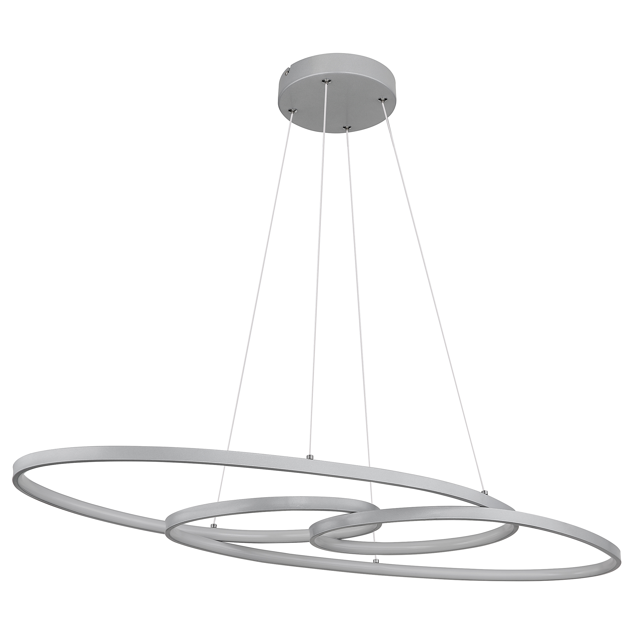 LED-Pendelleuchte Spira Acrylglas / Eisen 1-flammig Silber