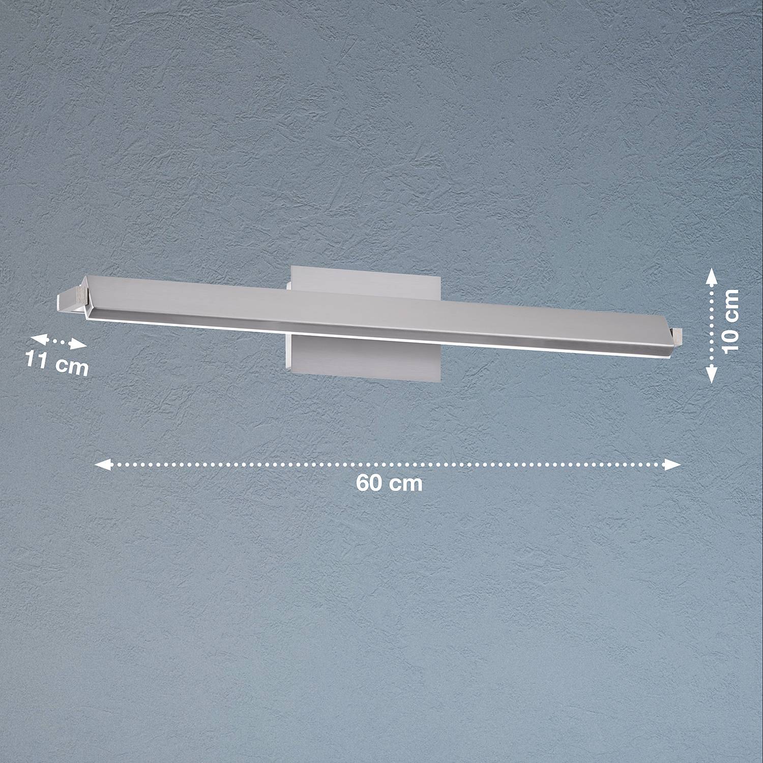 Fischer & Honsel LED Wandleuchte Pare Acrylglas Eisen Silber