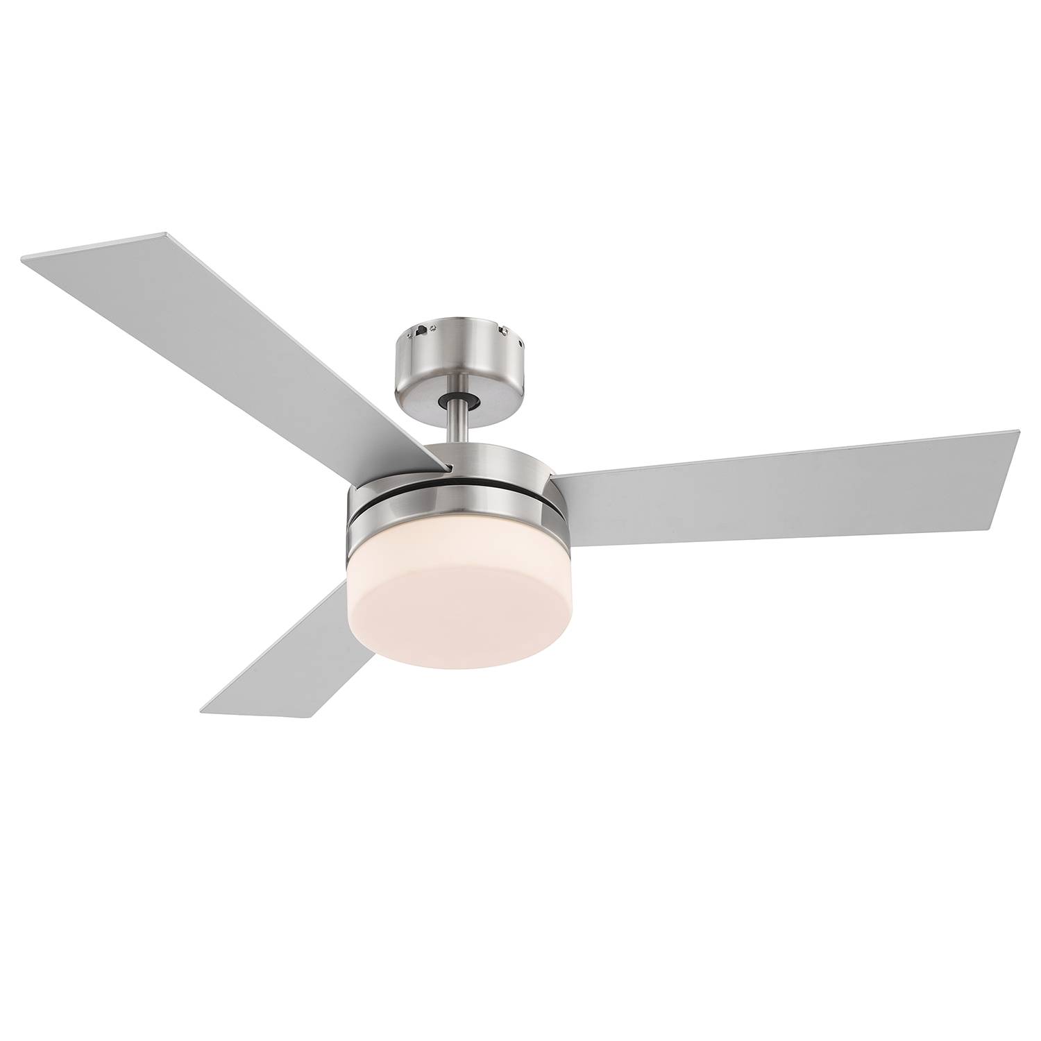Deckenventilator Alana Milchglas / Eisen 2-flammig