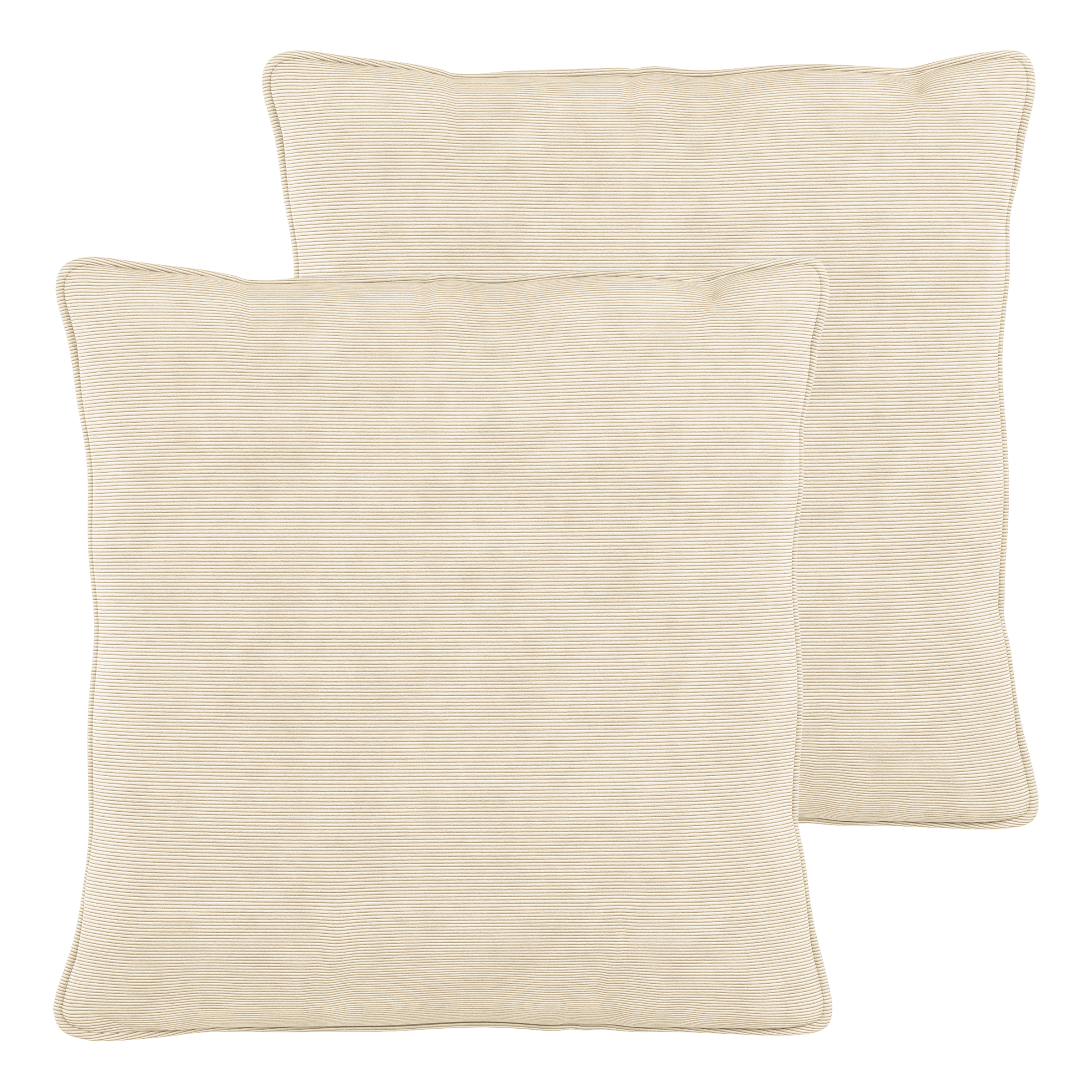 XL-Loungekissen HUDSON 2er-Set Cordstoff Snor: Beige