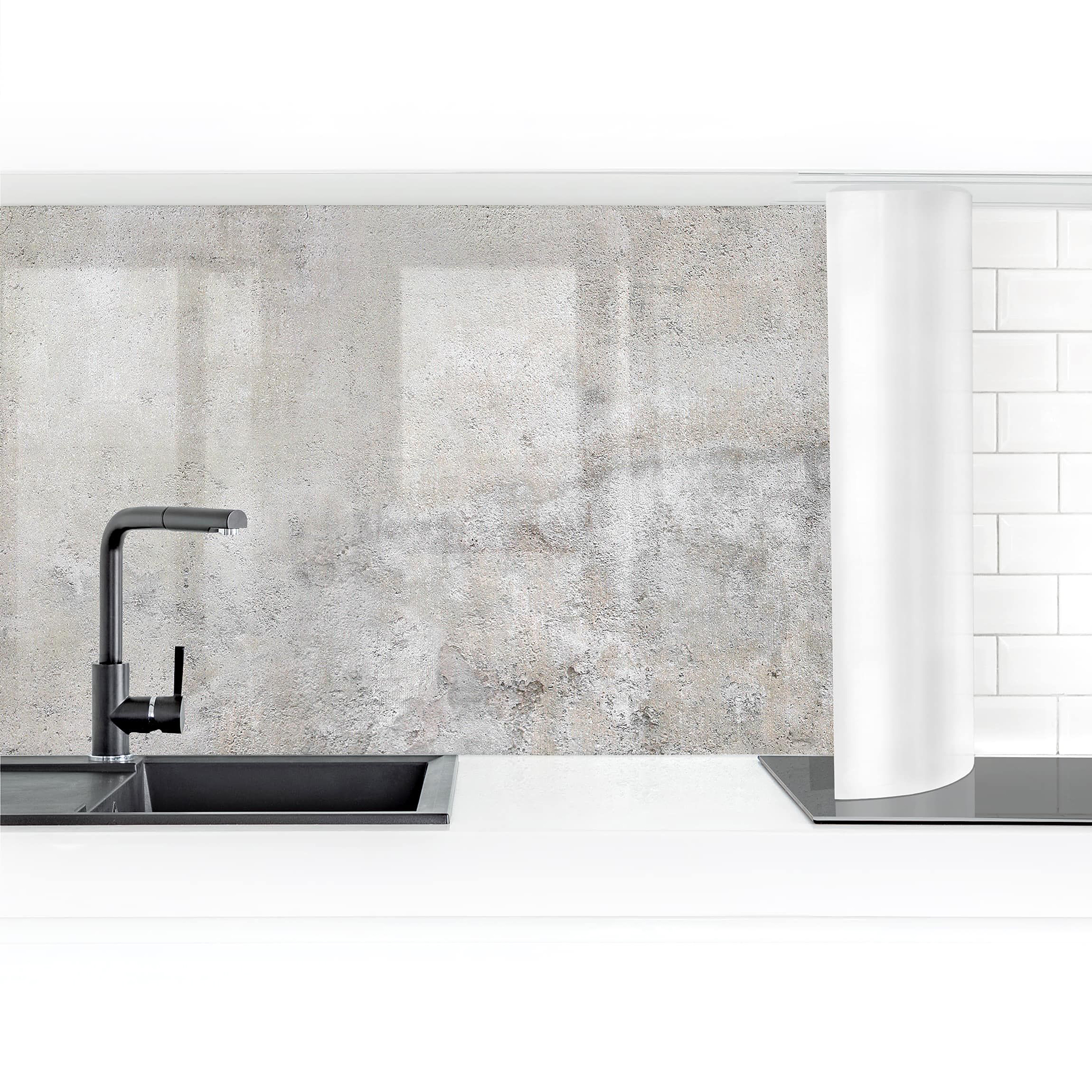 Bilderwelten Küchenrückwand Shabby Beton Grau