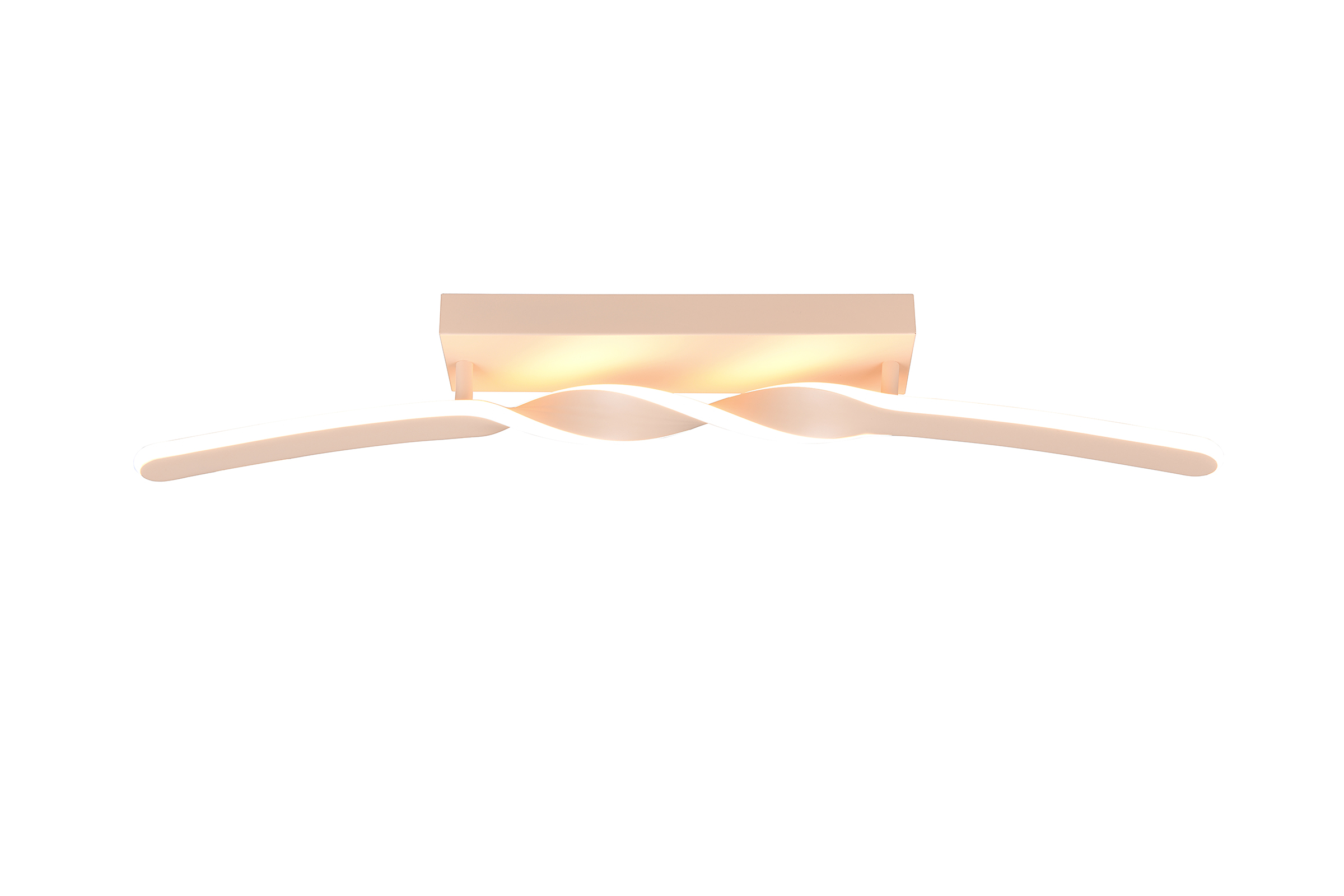LED-Deckenleuchte Ginko Eisen / Silikon 1-flammig Beige