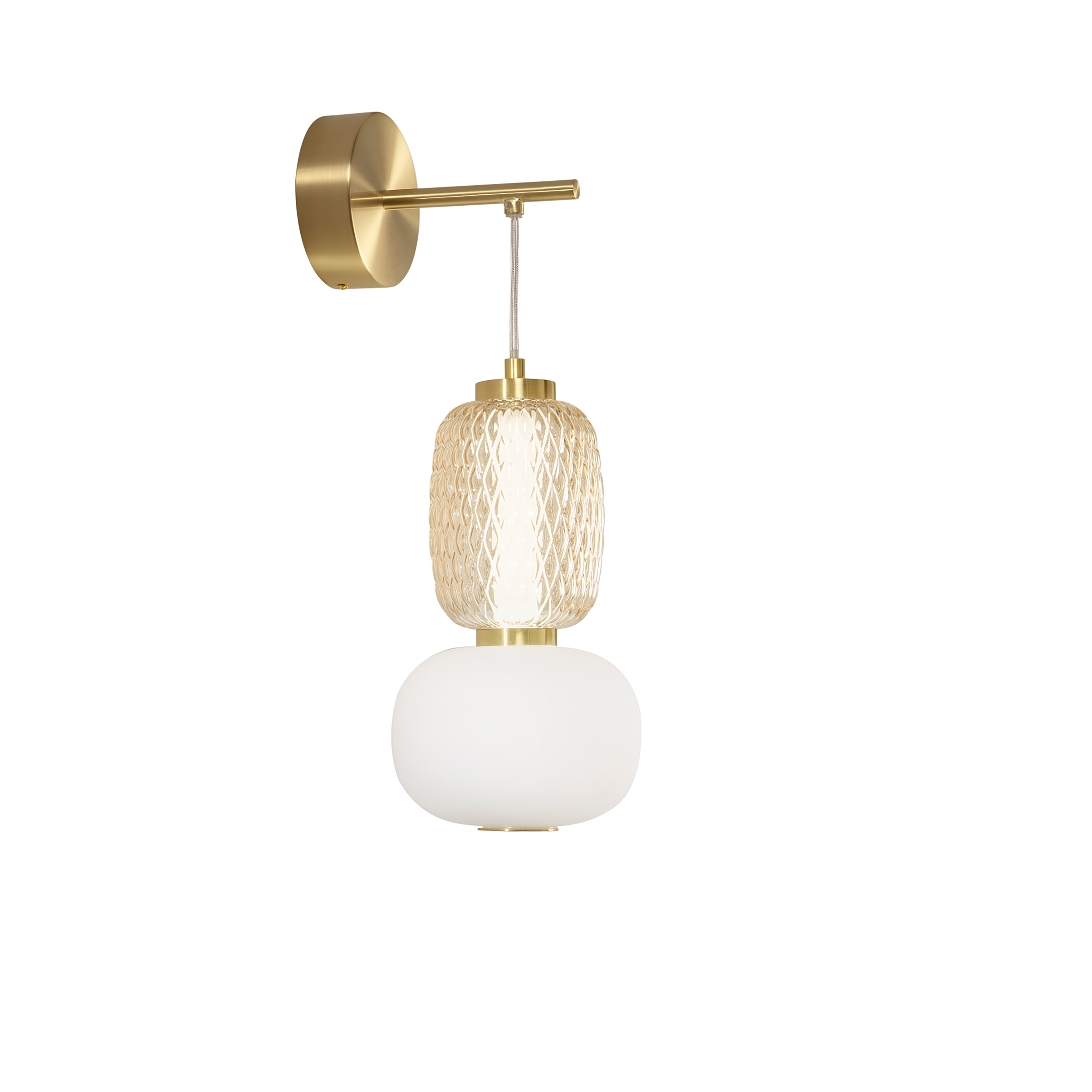 LED-Wandleuchte Totem Klarglas / Aluminium 1-flammig
