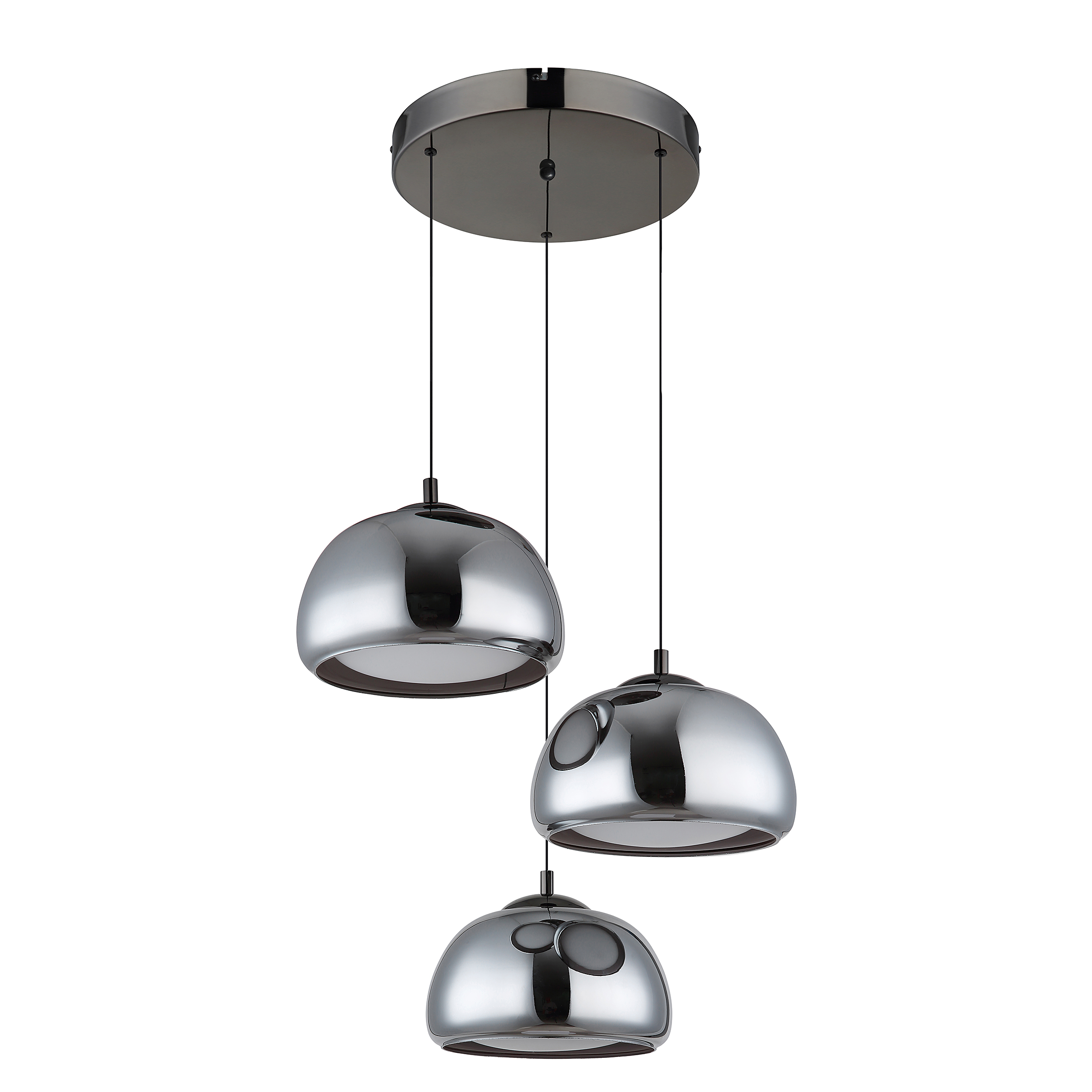 Globo Lighting LED-Pendelleuchte Avila Rund Eisen Schwarz