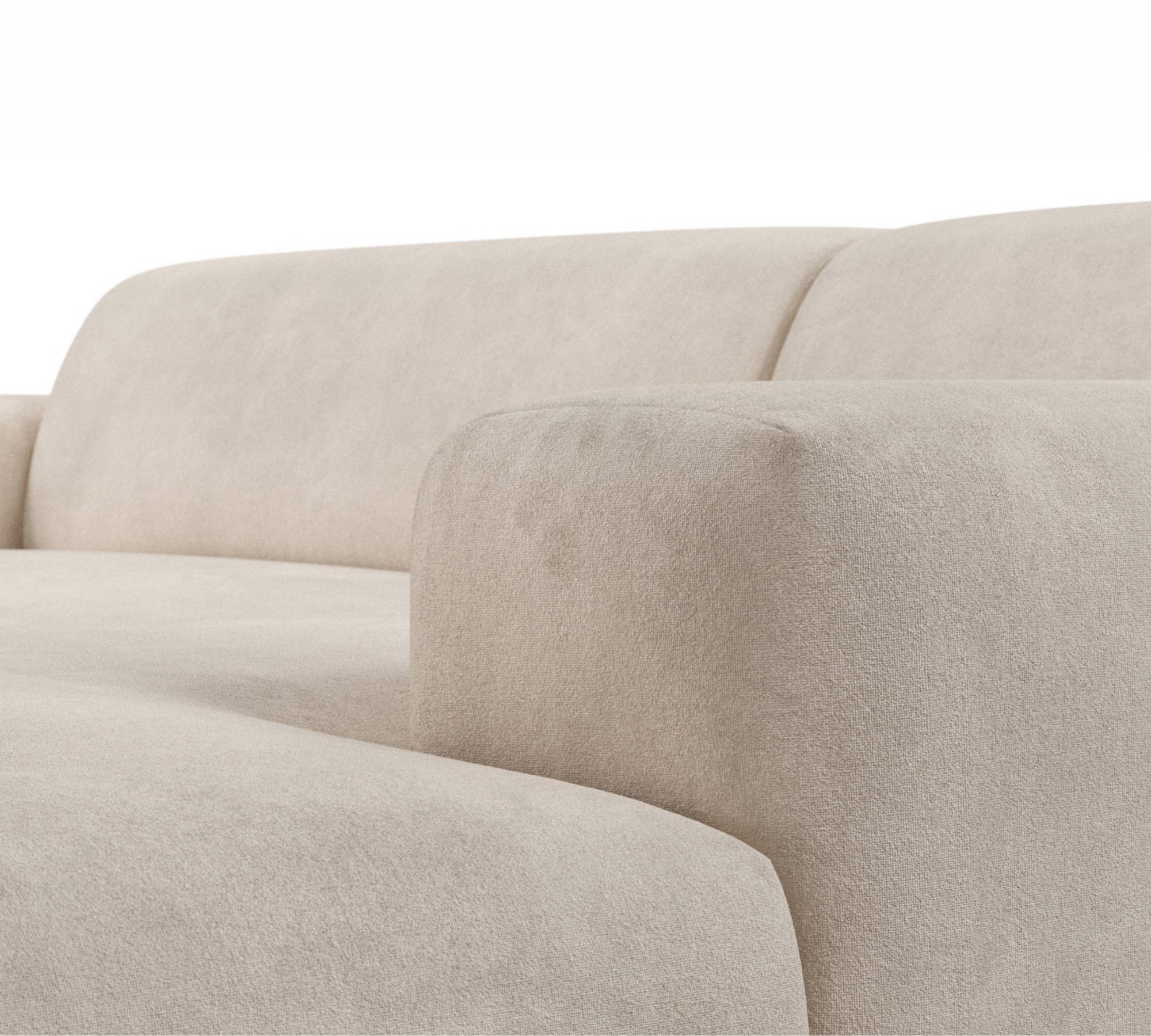 2-Sitzer Karen Récamiere Rechts Samt Beige
