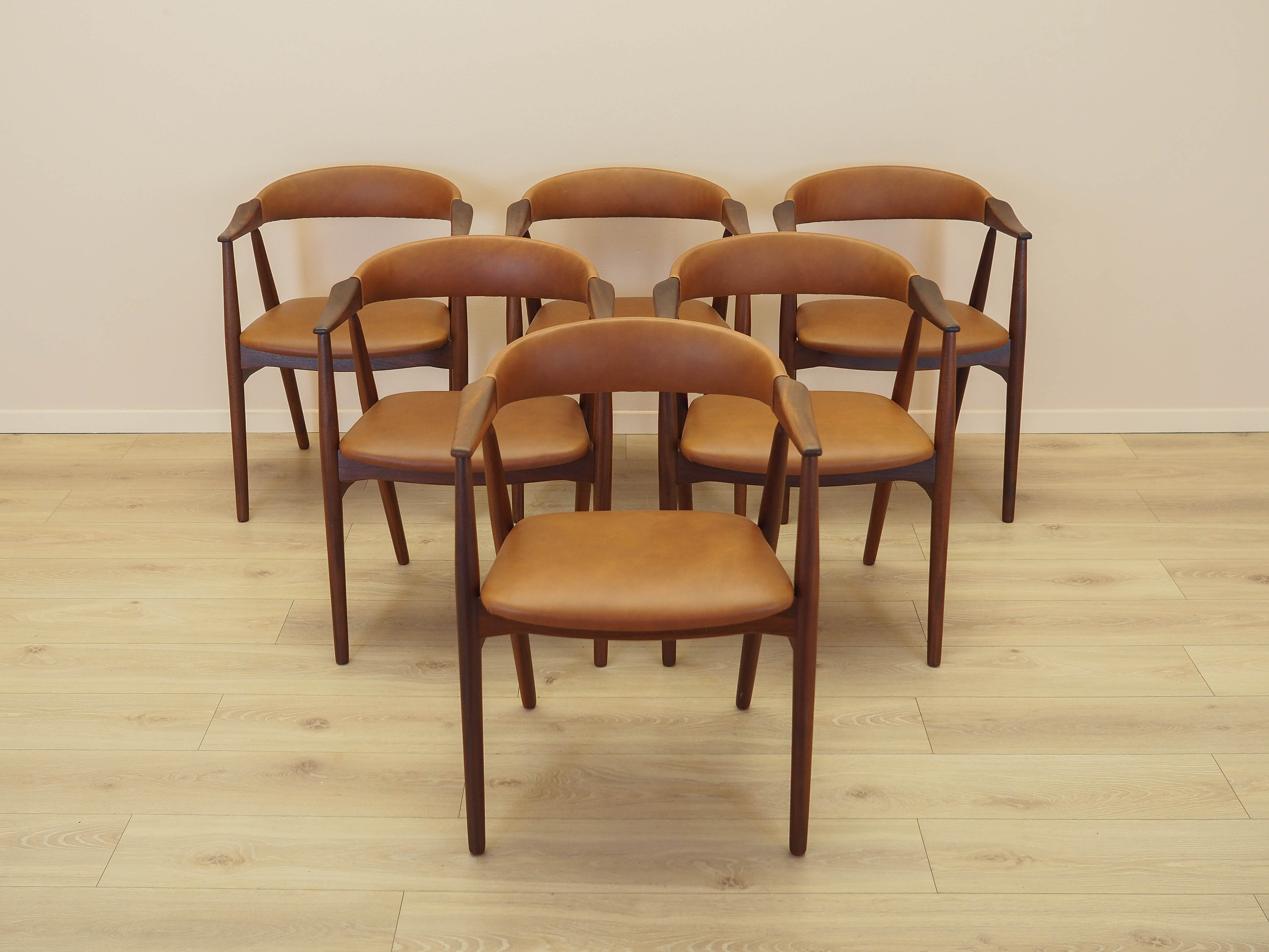 Set of six teak chairs 1970s