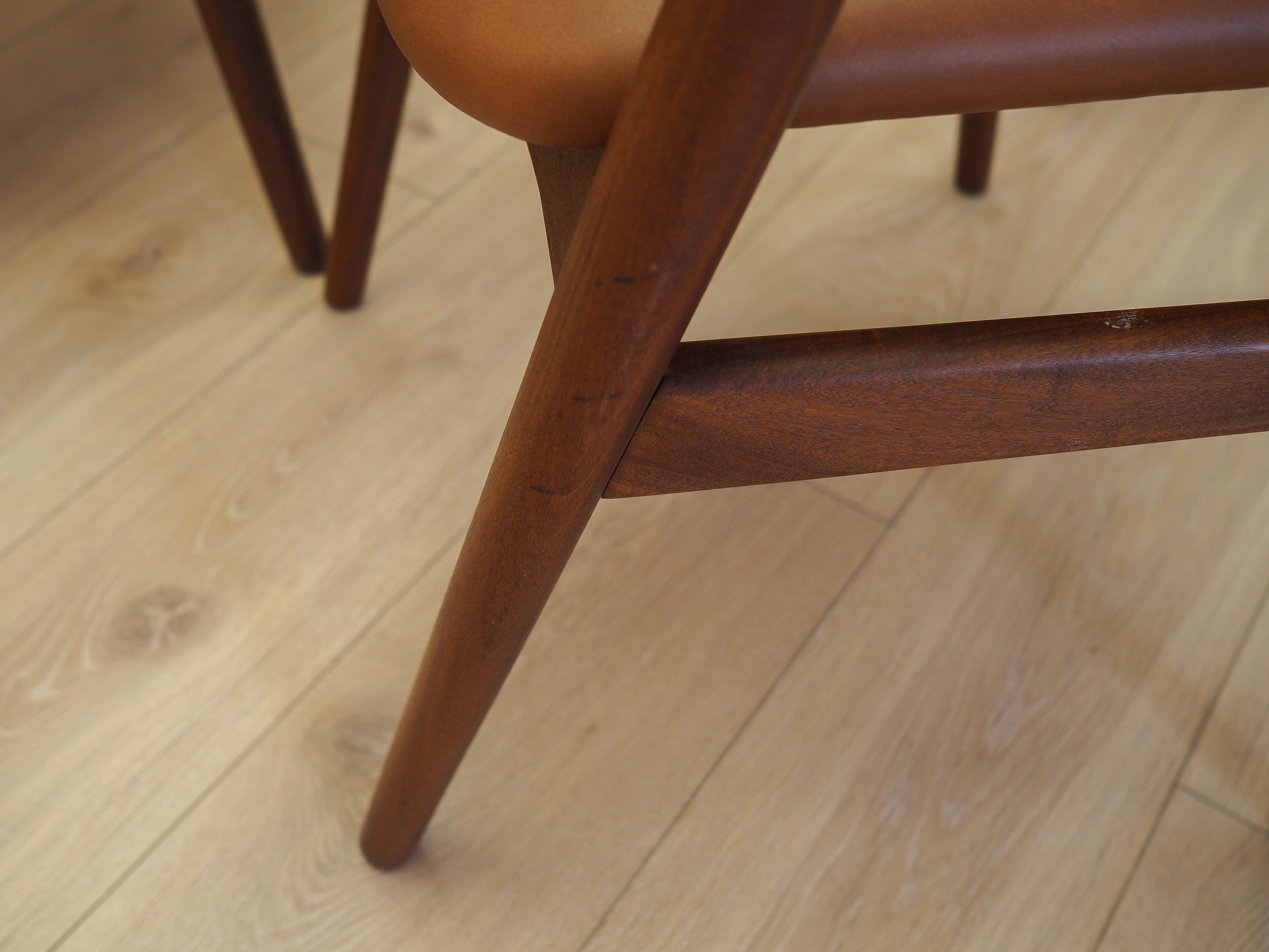 Set of six teak chairs 1970s