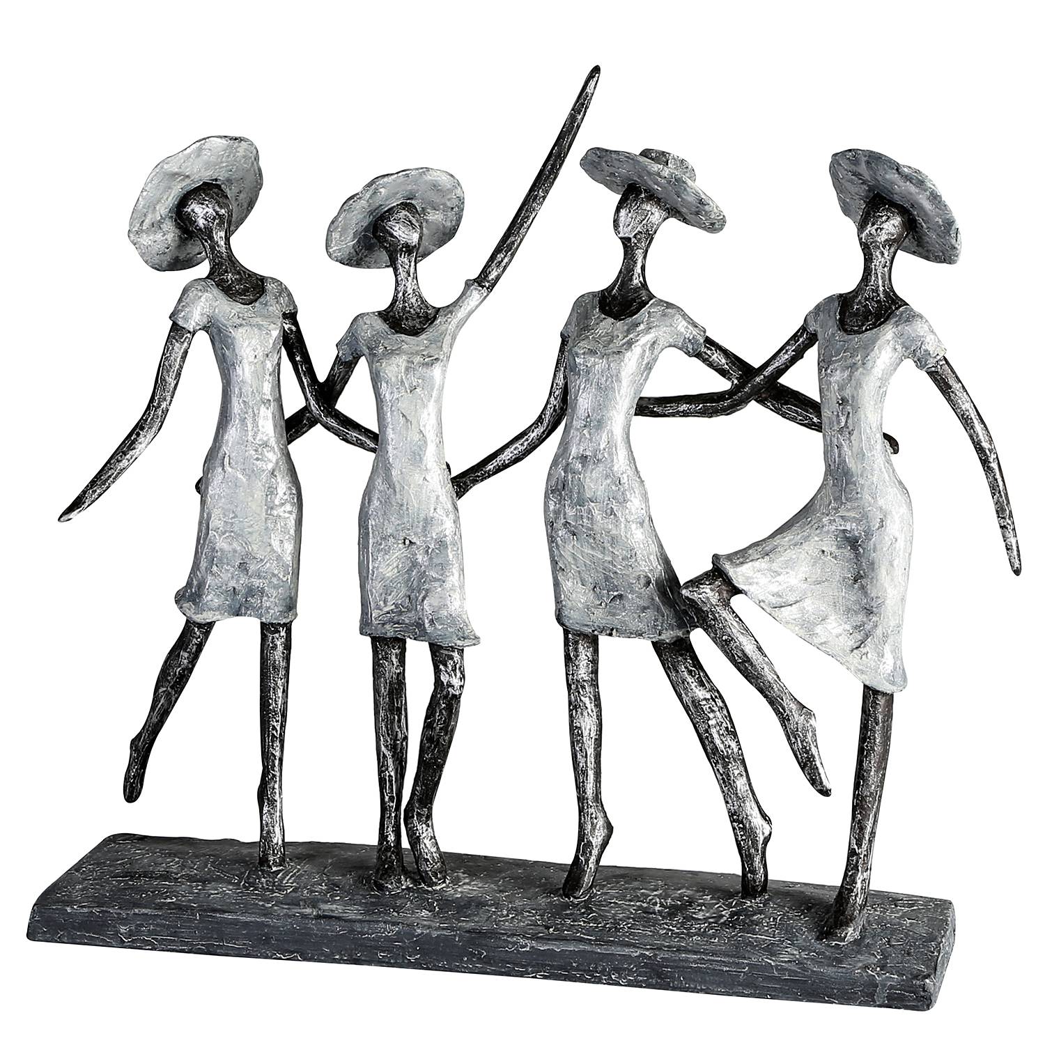 Four Ladys Sculpture Synthetic Resin Silver