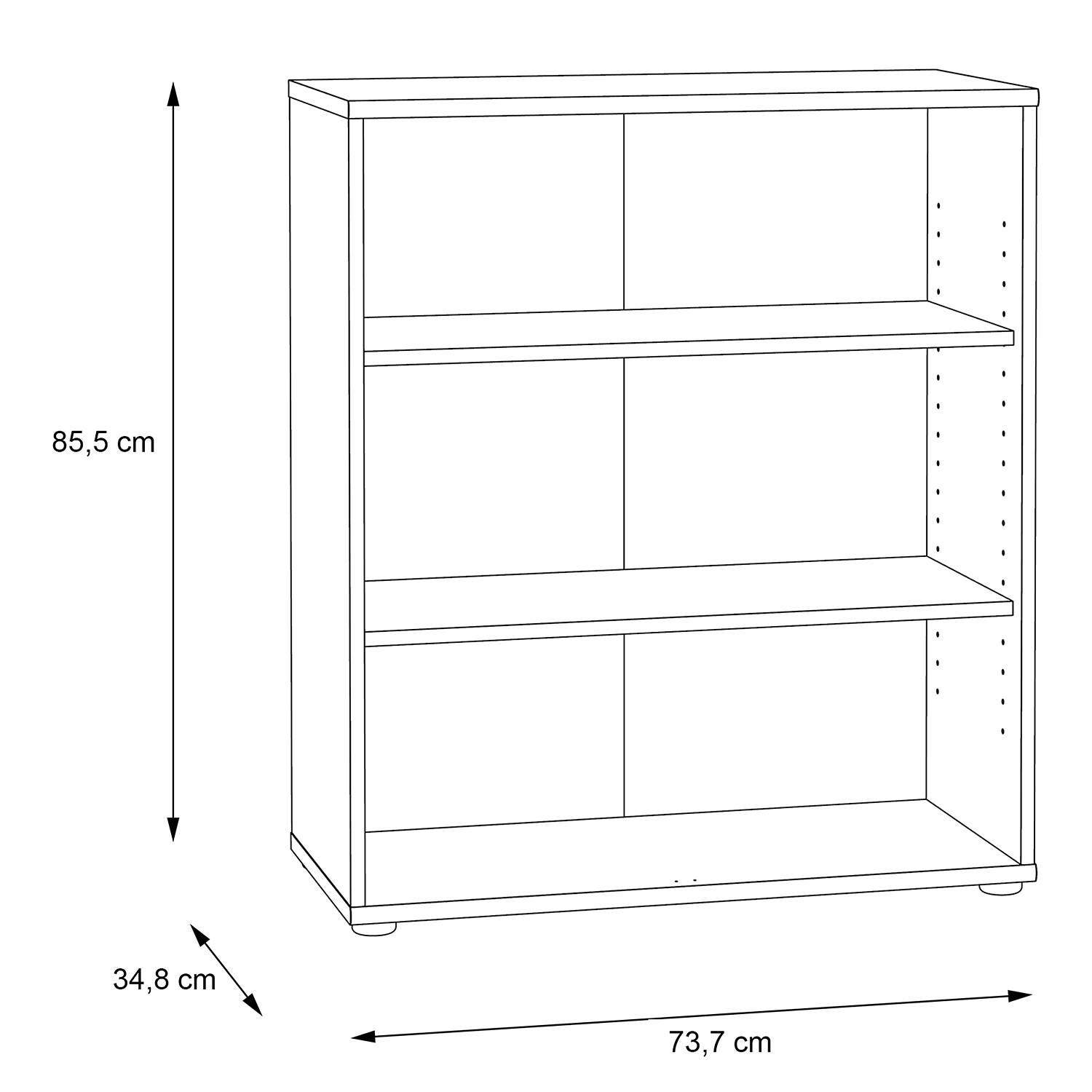 Wisla office shelf reclaimed wood decor 74 x 86 cm