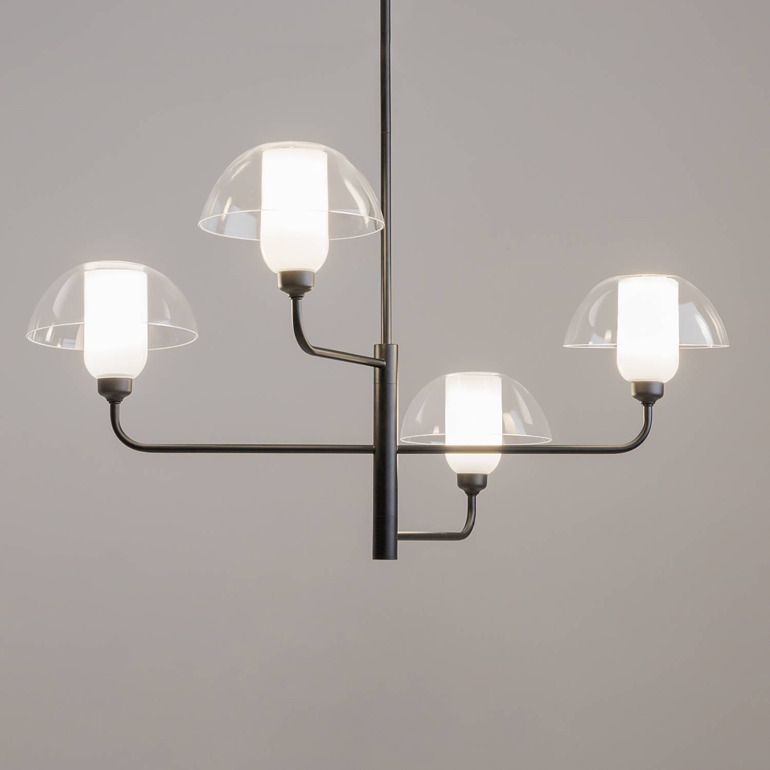 Memory Pendelleuchte  4-Flammig Typ B Milchglas Metall