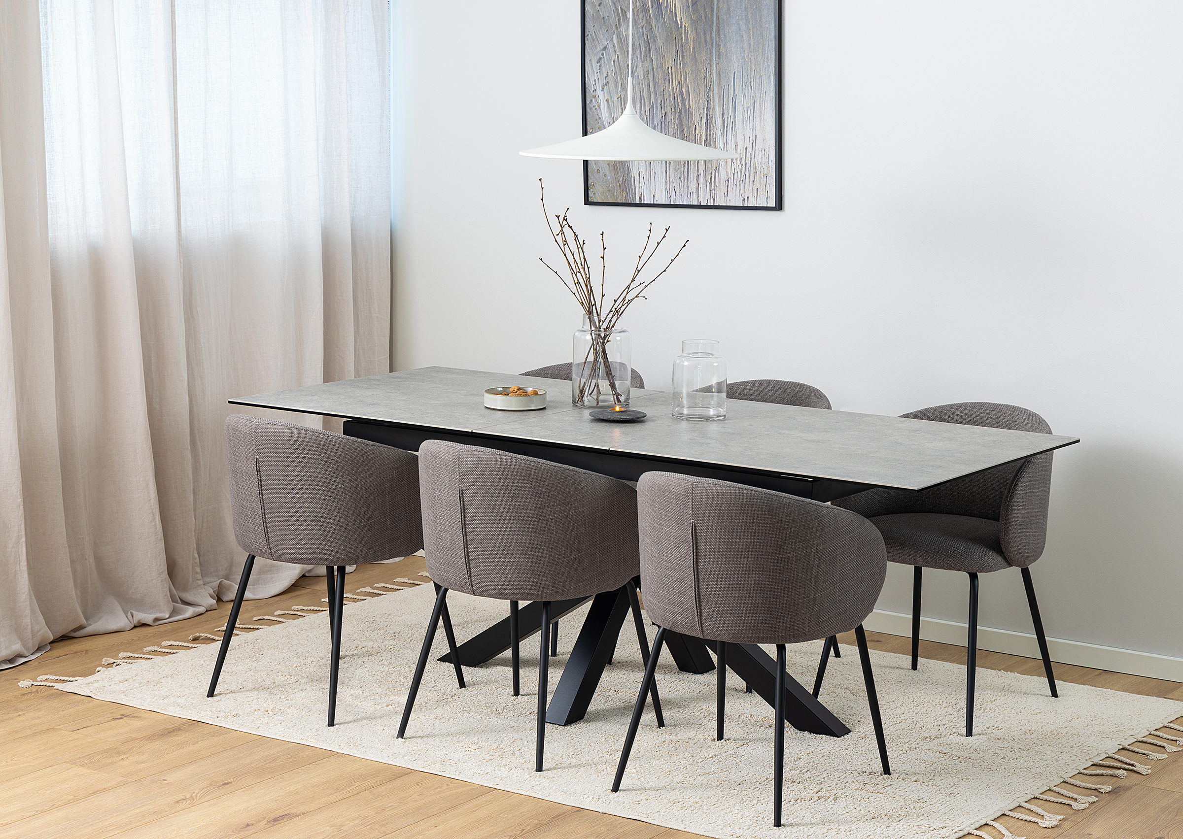 2x Skallo Armchair Grey-brown