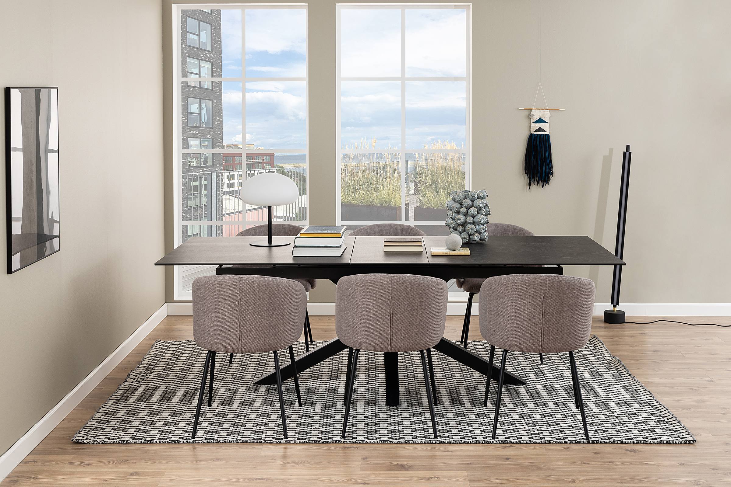 2x Skallo Armchair Grey-brown