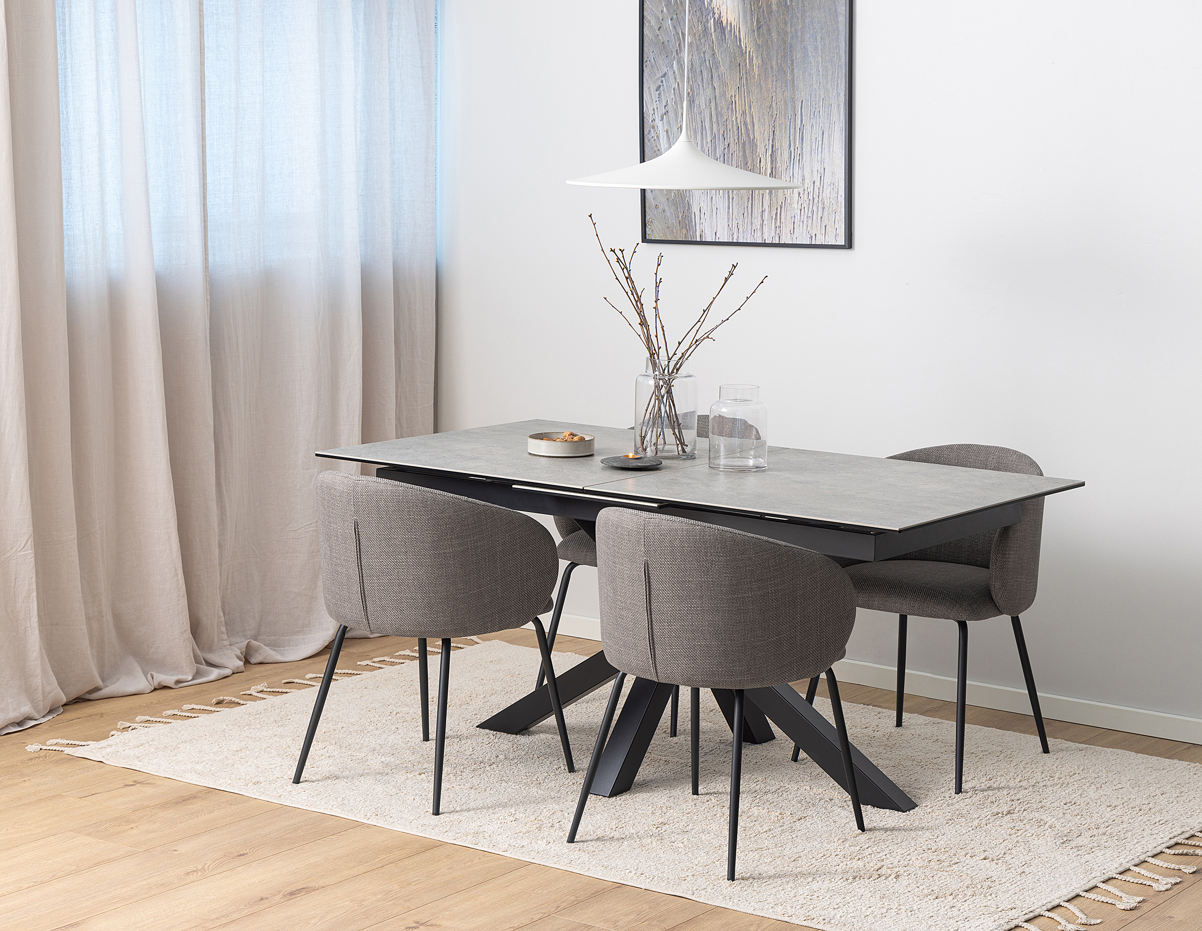2x Skallo Armchair Grey-brown