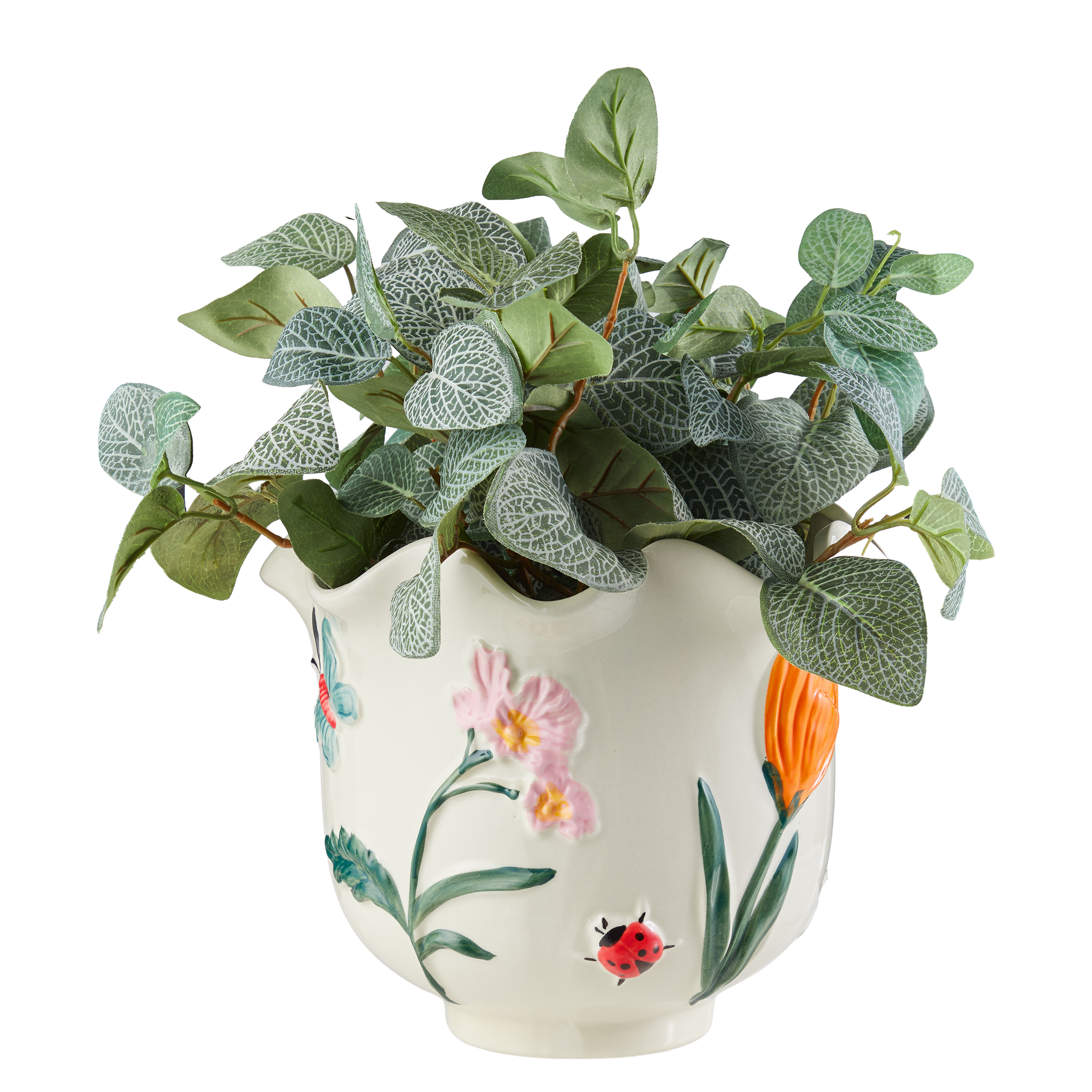 WILD FLOWER Flower pot Stoneware White