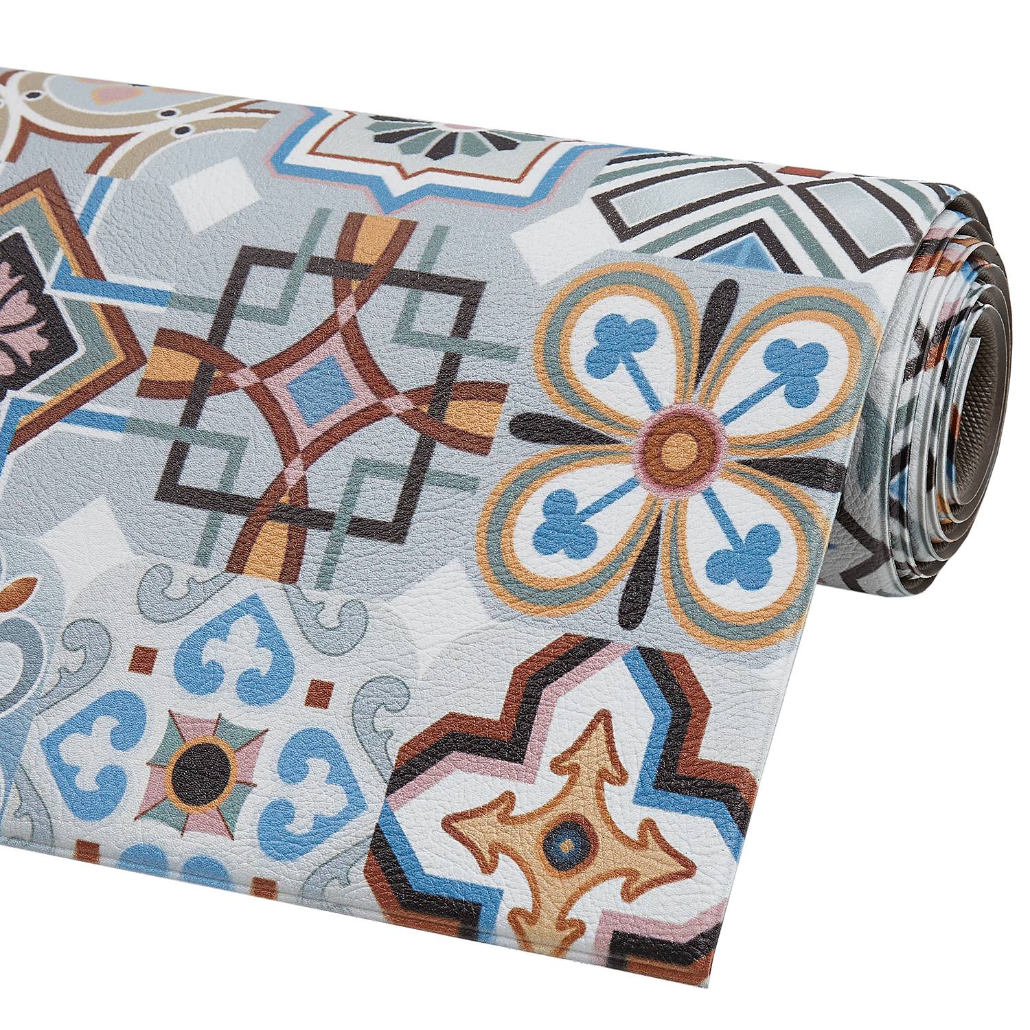 Läufer Marrakesch Polyvinylchlorid Blau / Beige 70 x 200 cm