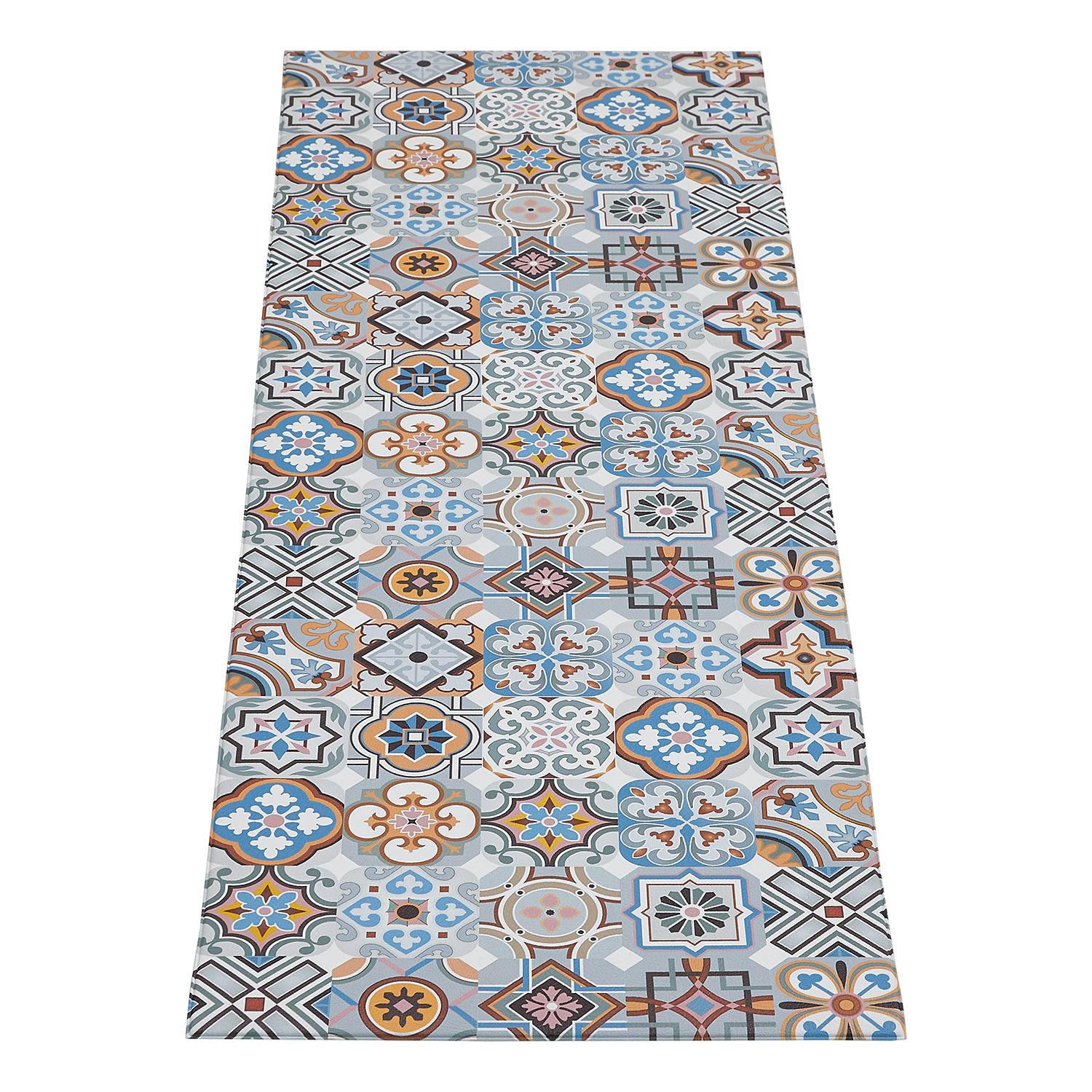 Läufer Marrakesch Polyvinylchlorid Blau / Beige 70 x 200 cm