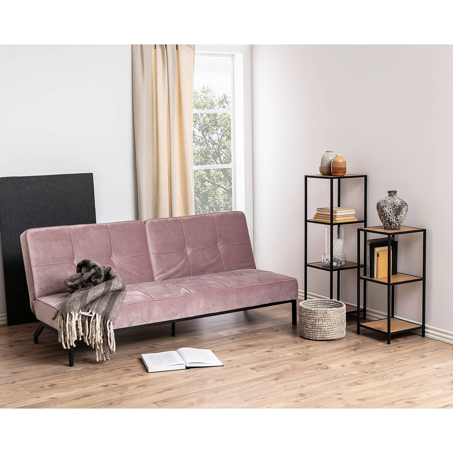Regal Coogee IX Wildeiche Dekor / Schwarz Höhe: 83 cm