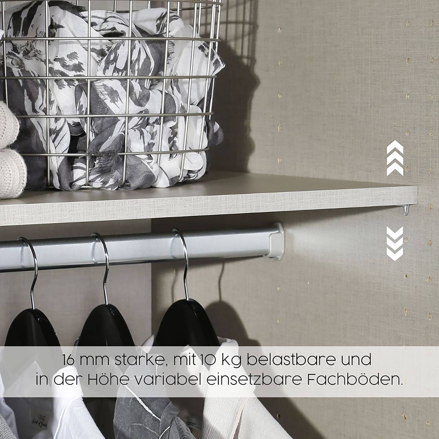 Einlegeboden Crato 3er-Set Braun Holzwerkstoff