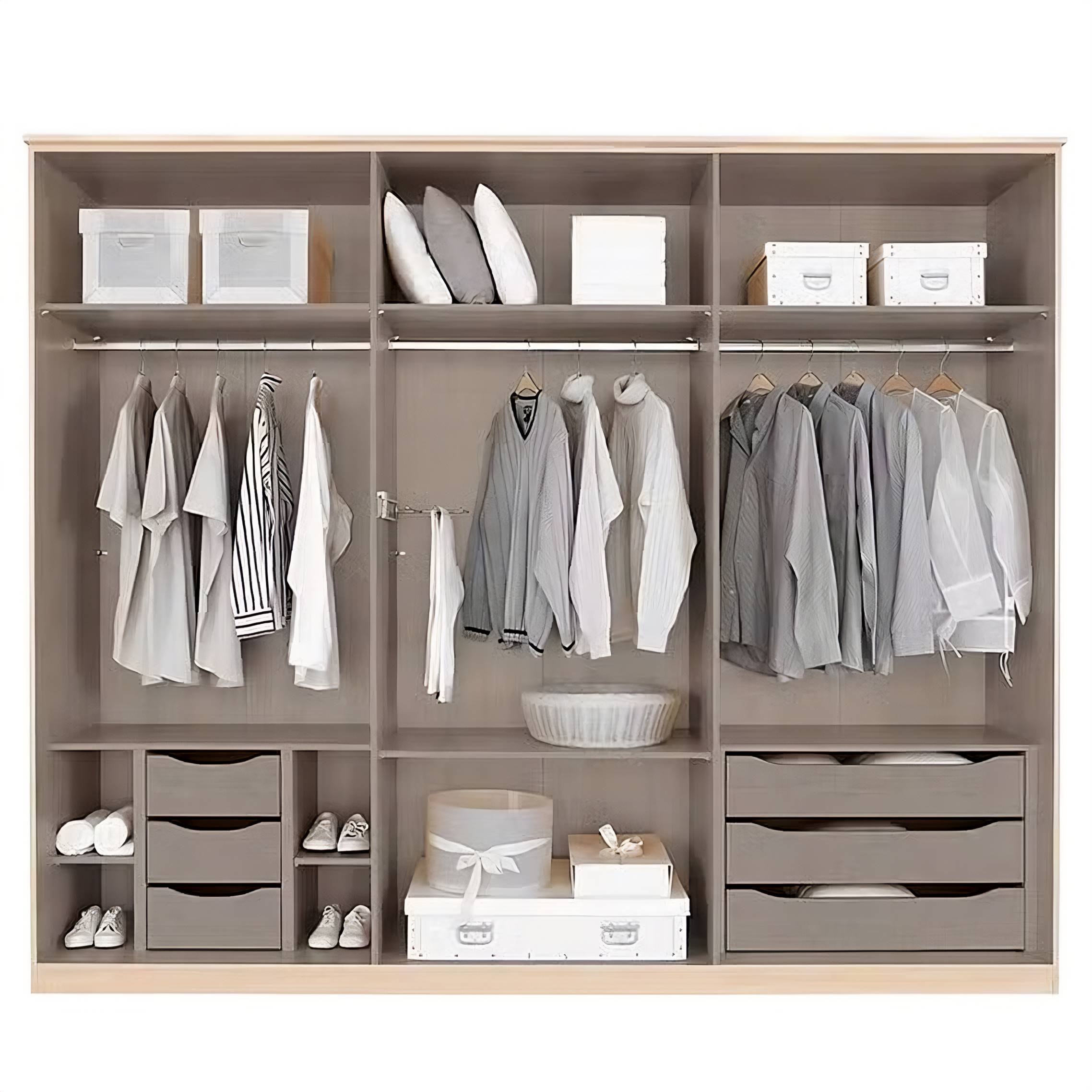 Einlegeboden Crato 3er-Set Braun Holzwerkstoff