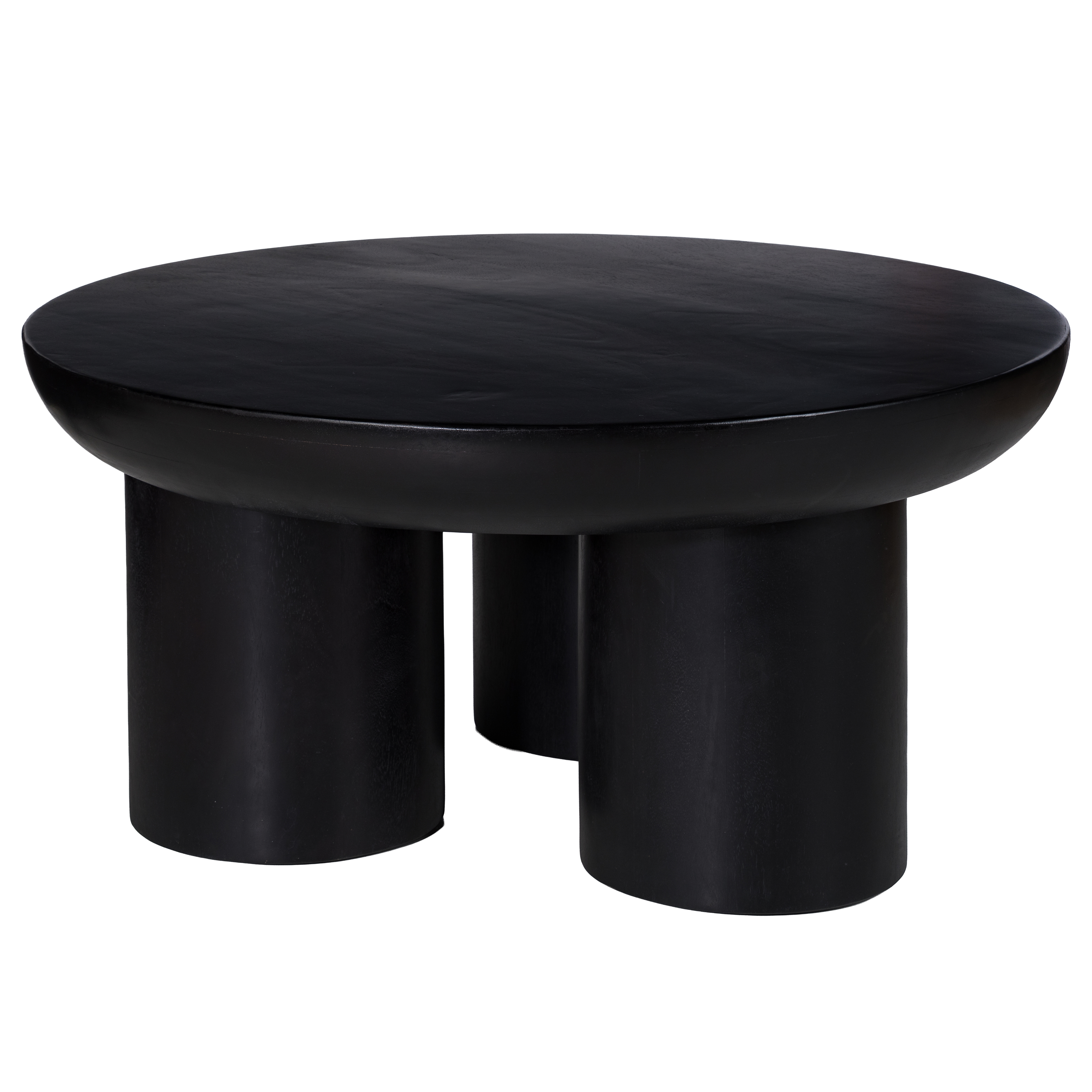 Massiver Couchtisch OLIDE Akazie Schwarz