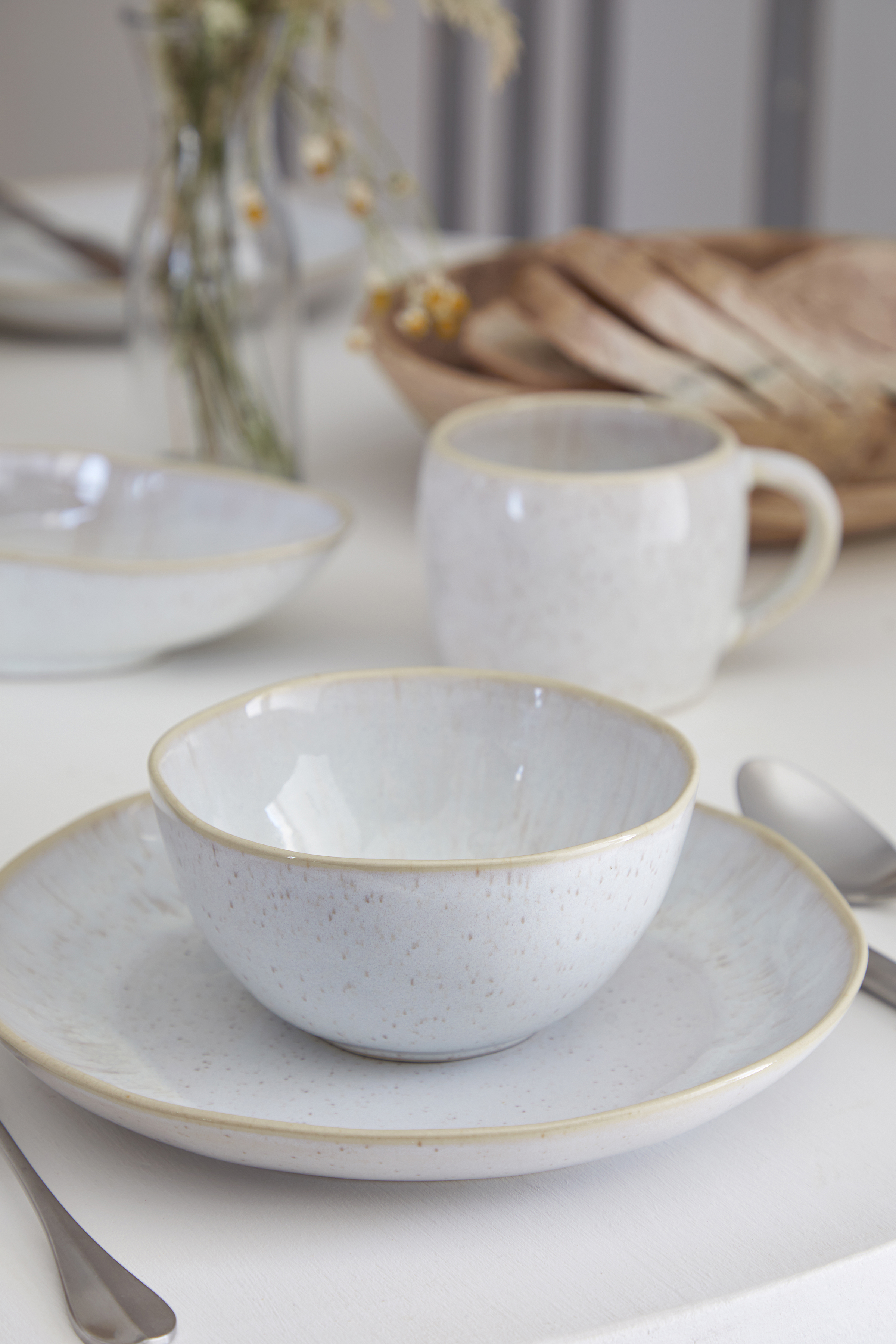 Speiseteller Eivissa 6er-Set Steinzeug Sand / Beige