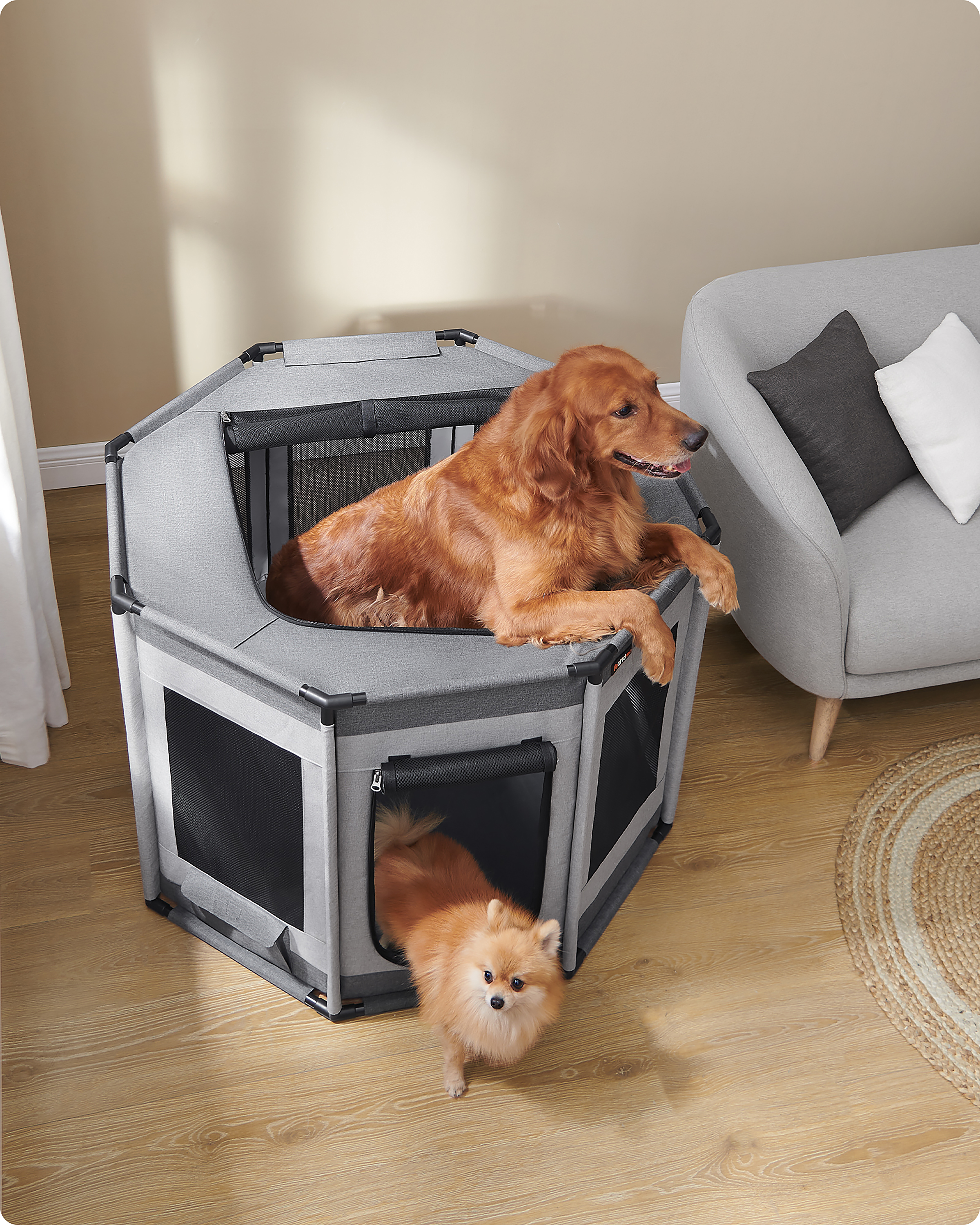 Hundeschlafbox Retok Stahl / PVC Dunkelgrau