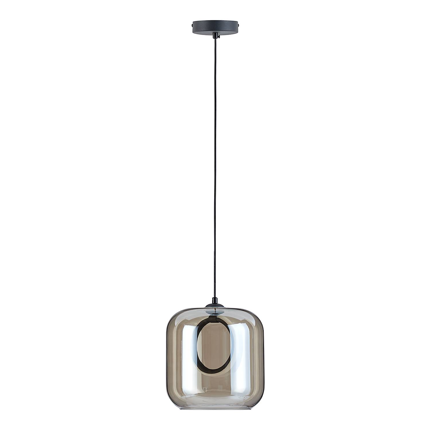 Pendelleuchte UPPER EASTSIDE Rauchglas / Eisen