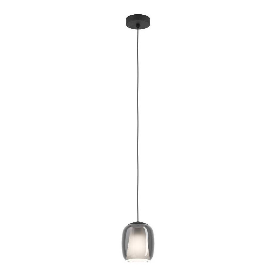 Pendelleuchte Ciampino Typ C Rauchglas / Stahl 1-flammig